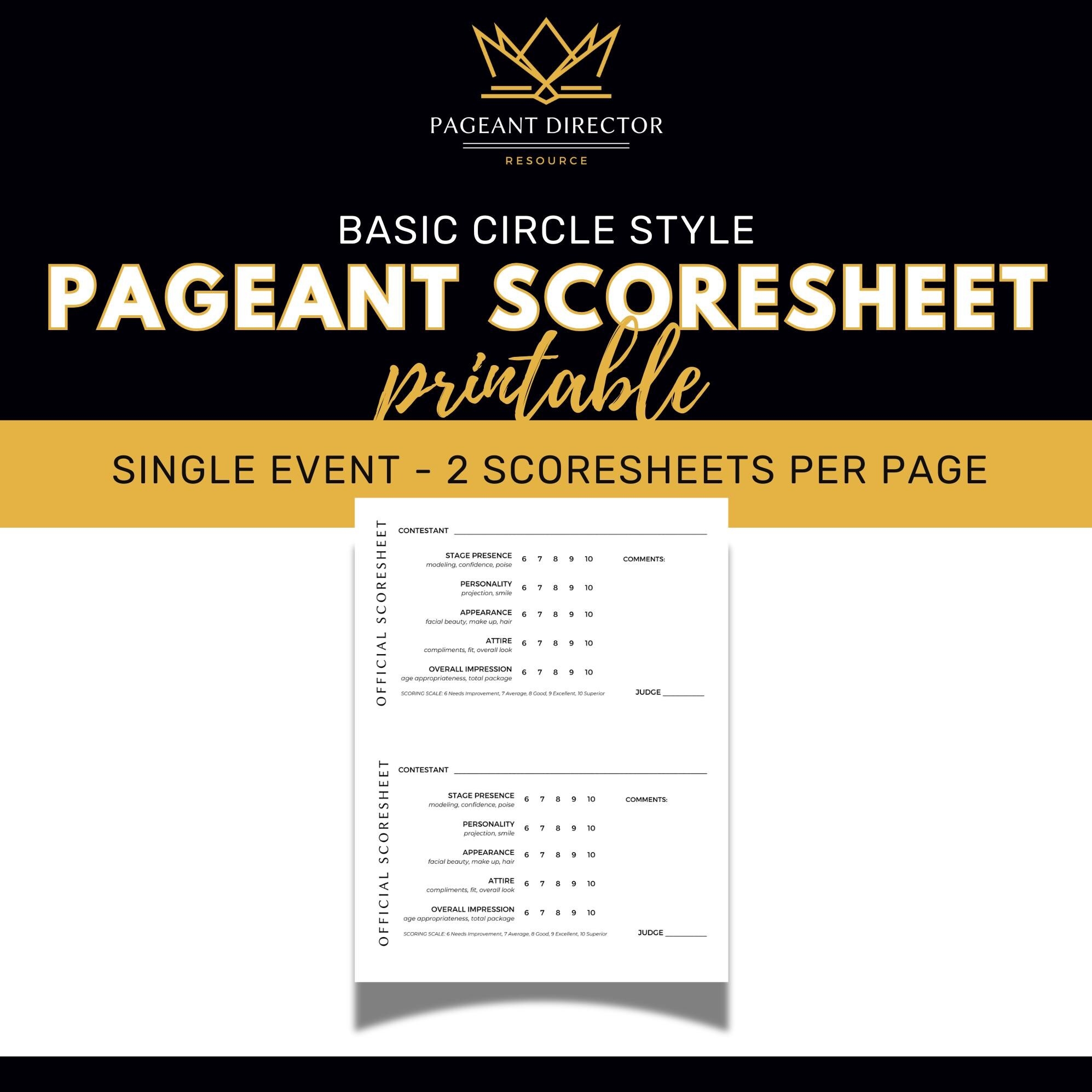 Basic Circle Style Pageant Scoresheet Pageant Director Resource Digital Download Printable Etsy Basic Circle Style Pageant Scoresheet Pageant Director Resource Digital Download Printable Etsy