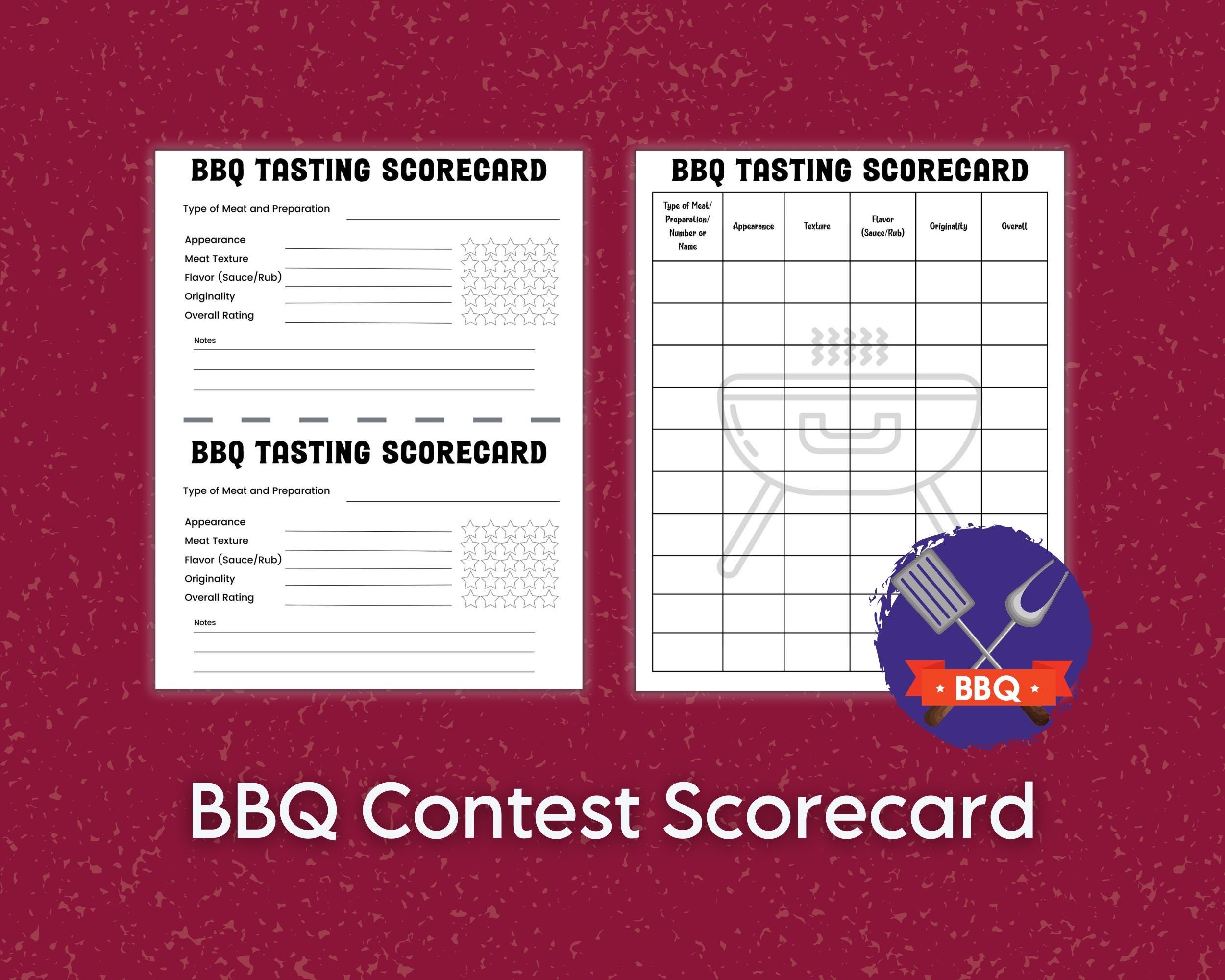BBQ Tasting Score Card Barbecue Cookoff Party Food Tasting Game Food Judging For Grilling Cook Off Barbeque Competition Scorecard Ballot Etsy BBQ Tasting Score Card Barbecue Cookoff Party Food Tasting Game Food Judging For Grilling Cook Off Barbeque Competition Scorecard Ballot Etsy