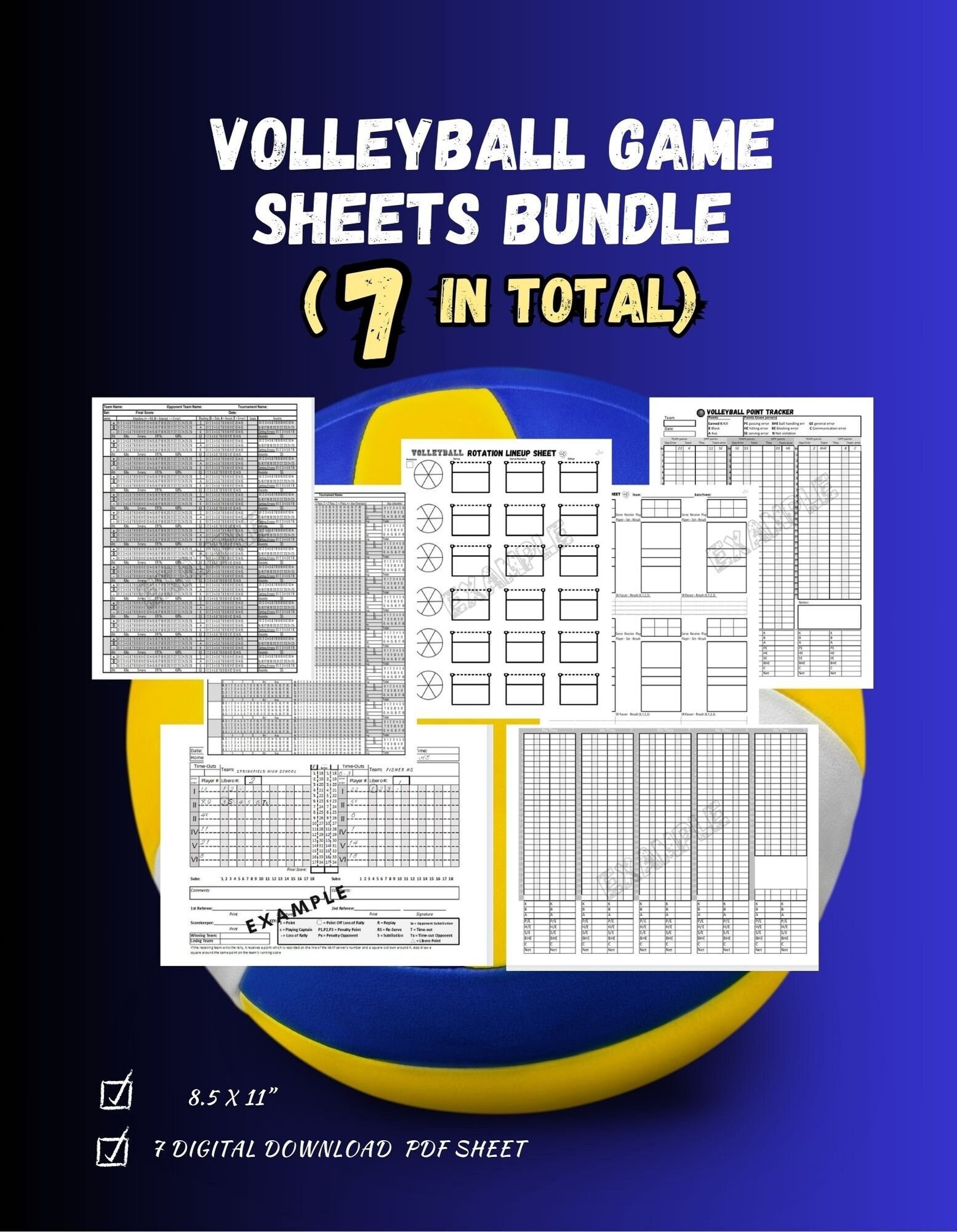 Beach Supraphonic Volleyball Score Sheet