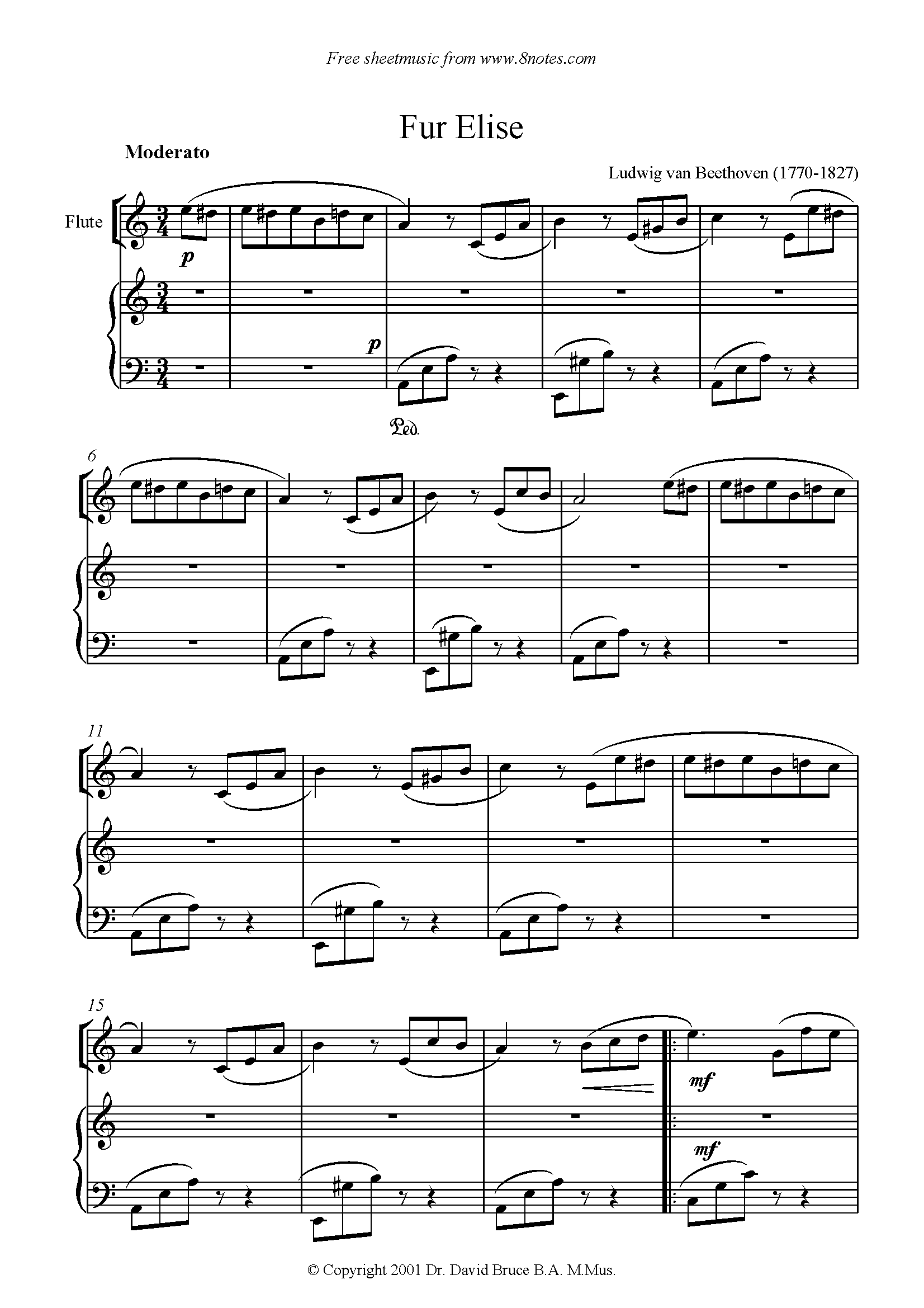 Fur Elise Sheet Music Free Scores