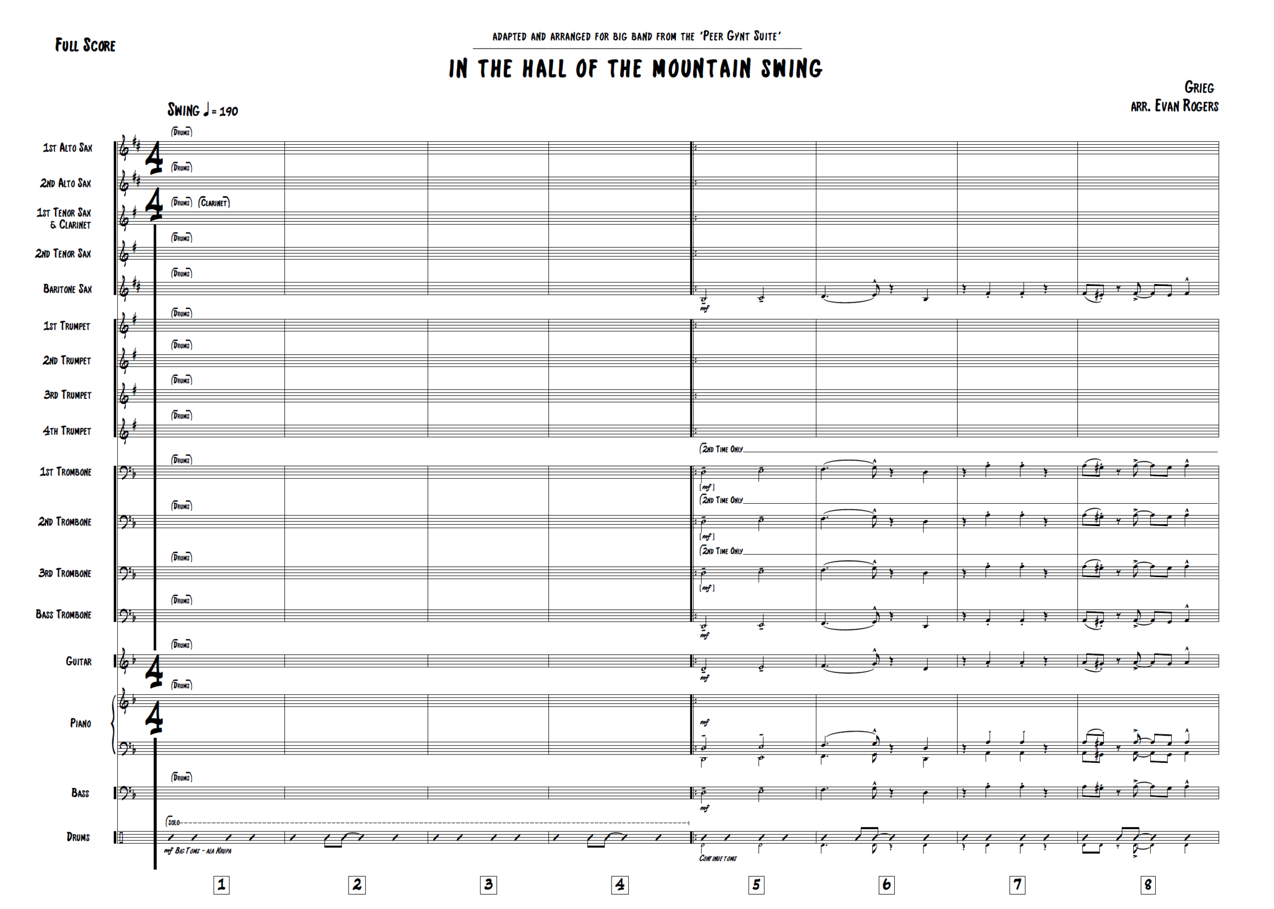Big Band Arranging 5 Score Layout Evan Rogers Orchestrator Arranger Conductor