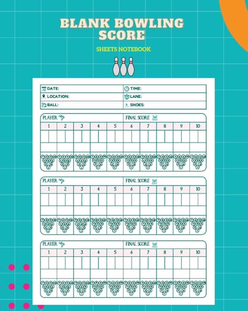 Bowling Score Sheet 5 Pin