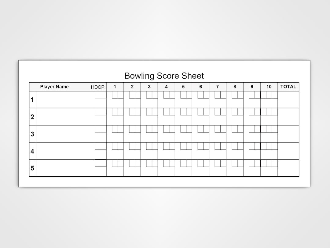 Bowling Score Pad 1 Pad By Guajolote Prints Etsy Norway