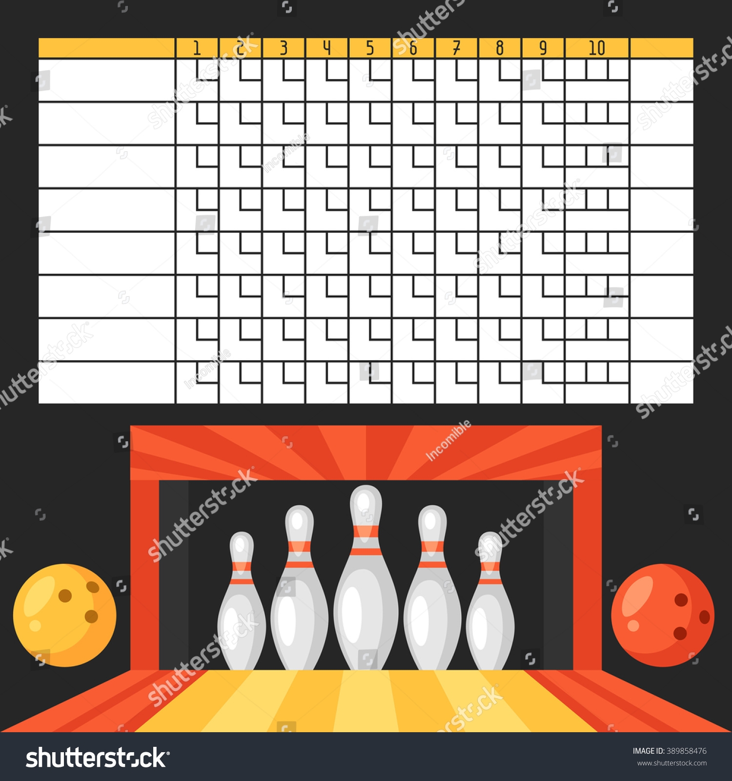 Sample Bowling Score Sheet