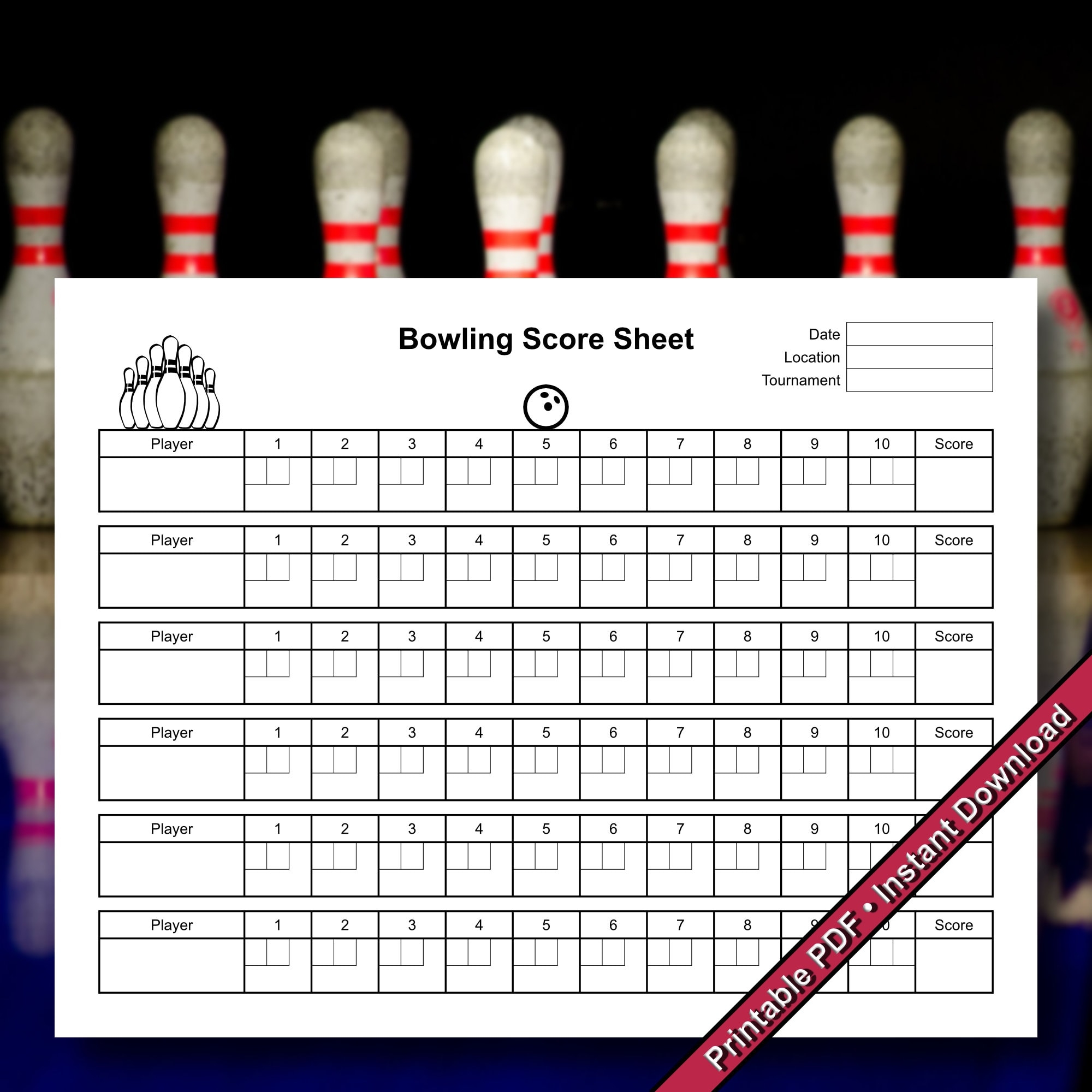Bowling Score Cheat Sheet Bowling Score Cheat Sheet