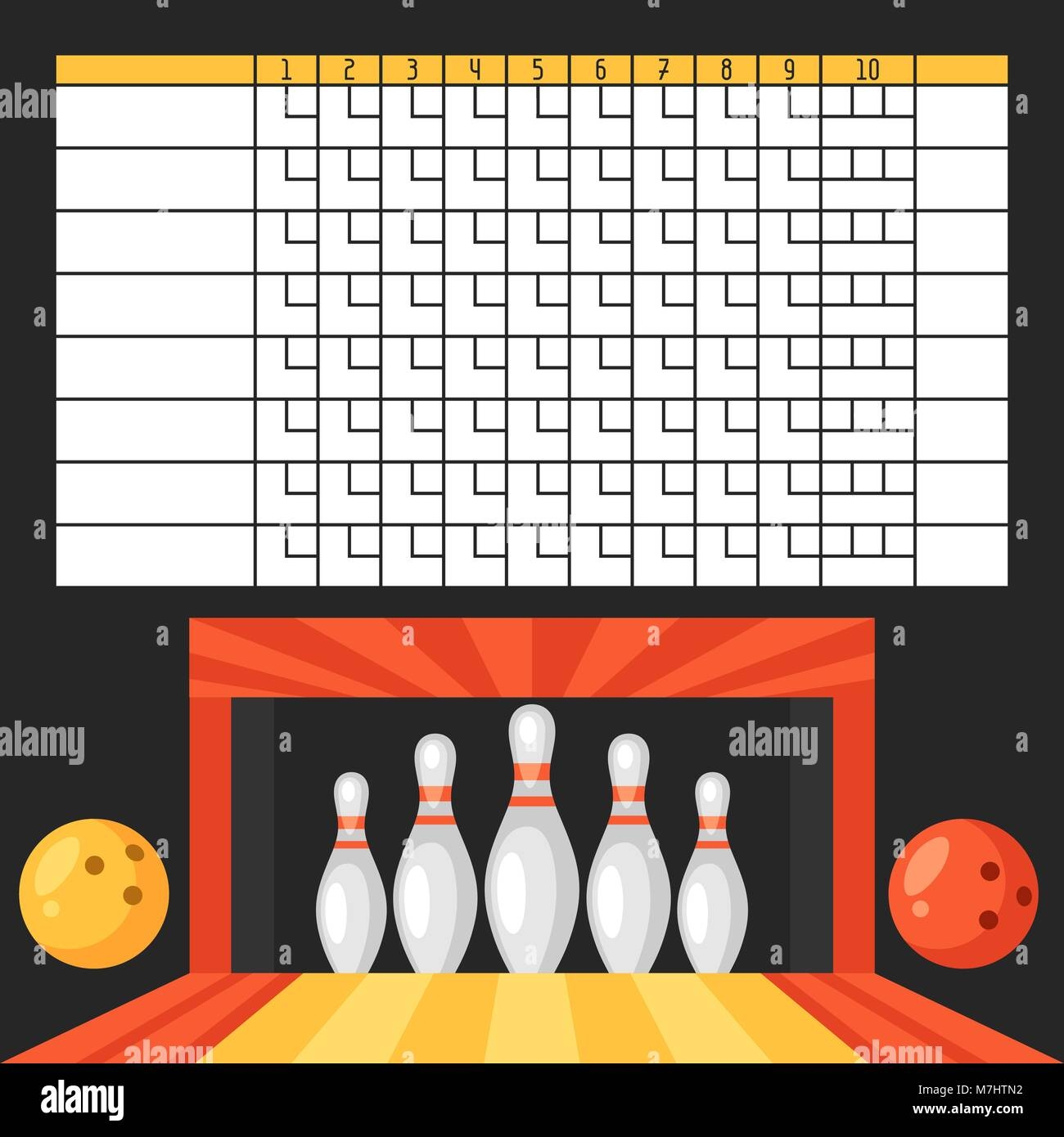Bowling Score Sheet Hi res Stock Photography And Images Alamy