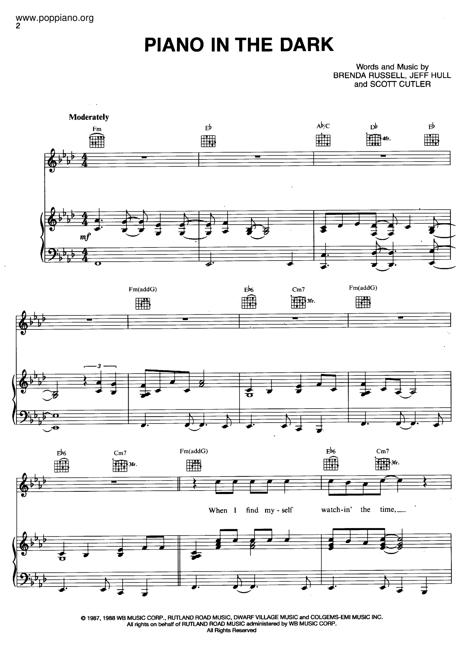 Brenda Russell Piano In The Dark Sheet Music Pdf Free Score Download Brenda Russell Piano In The Dark Sheet Music Pdf Free Score Download