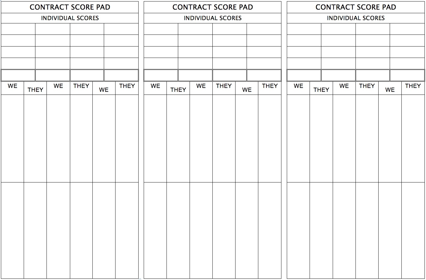 Bridge Score Cards Byte Insight Bridge Score Cards Byte Insight