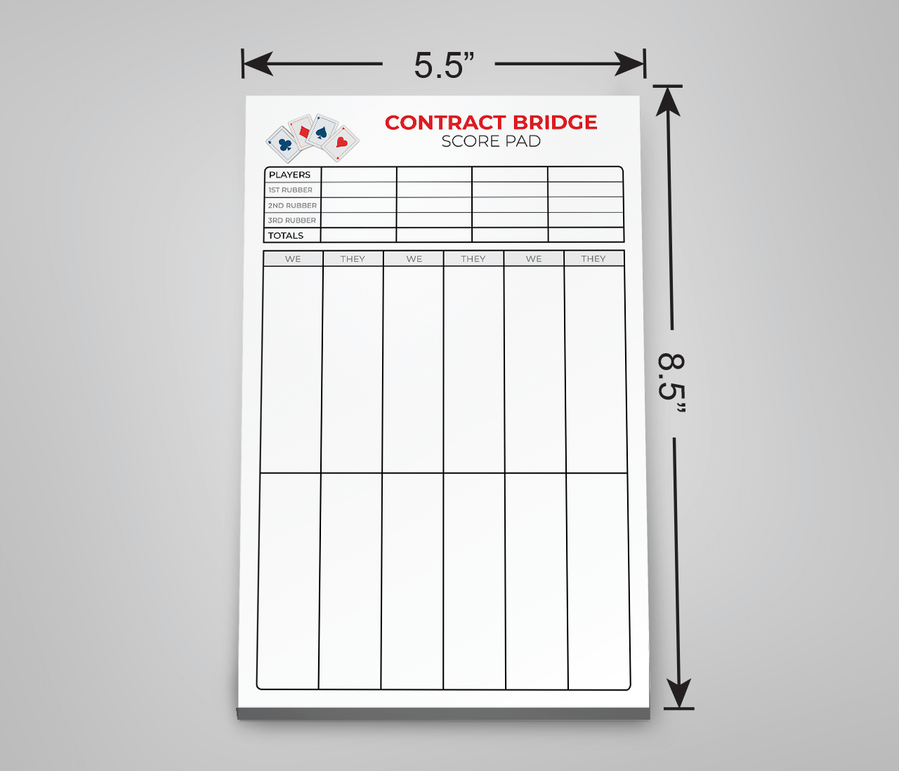 Bridge Score Pads Design 1 PrintPPS 