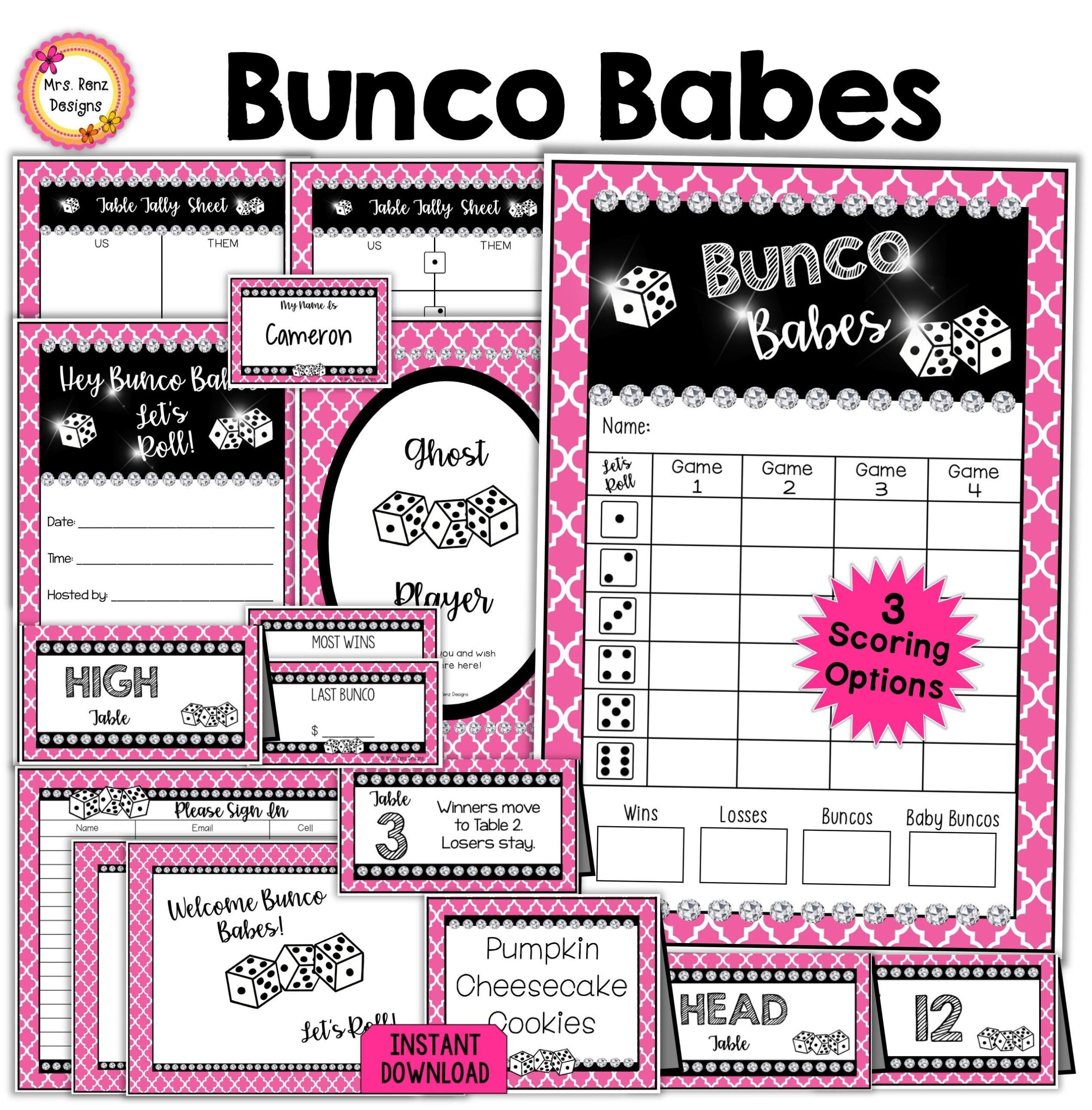 Bunco Babes Bundle Bunco Score Sheets Tally Sheets Invitations Ghost Food Cards Welcome Signs Prize Tags Name Tags More Etsy Bunco Babes Bundle Bunco Score Sheets Tally Sheets Invitations Ghost Food Cards Welcome Signs Prize Tags Name Tags More Etsy