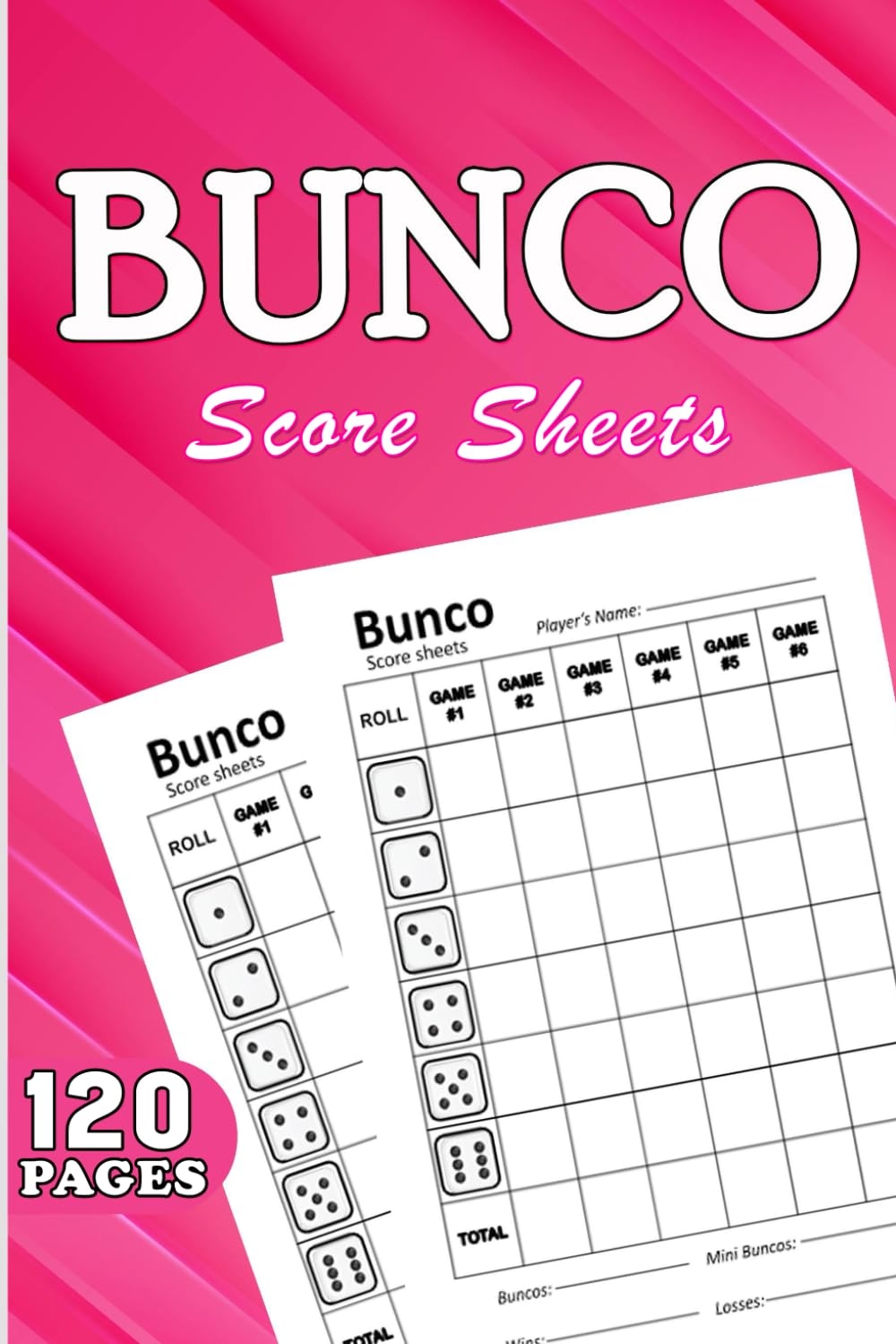 Bunco Score Sheets 120 Score Sheets For Scorekeeping Bunco 