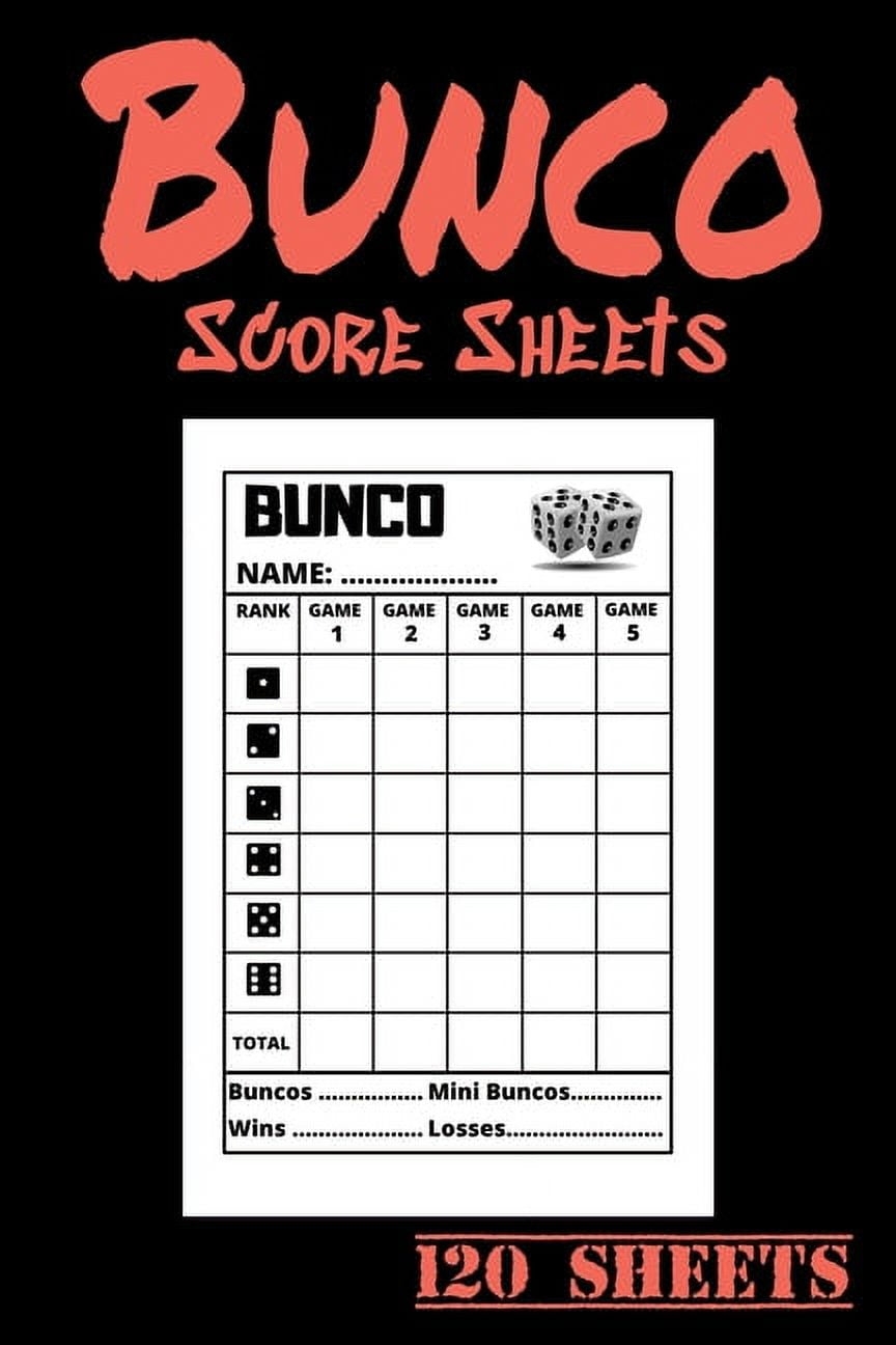 Bunco Score Sheets Large Number Of Pages For Your Cameroon Ubuy
