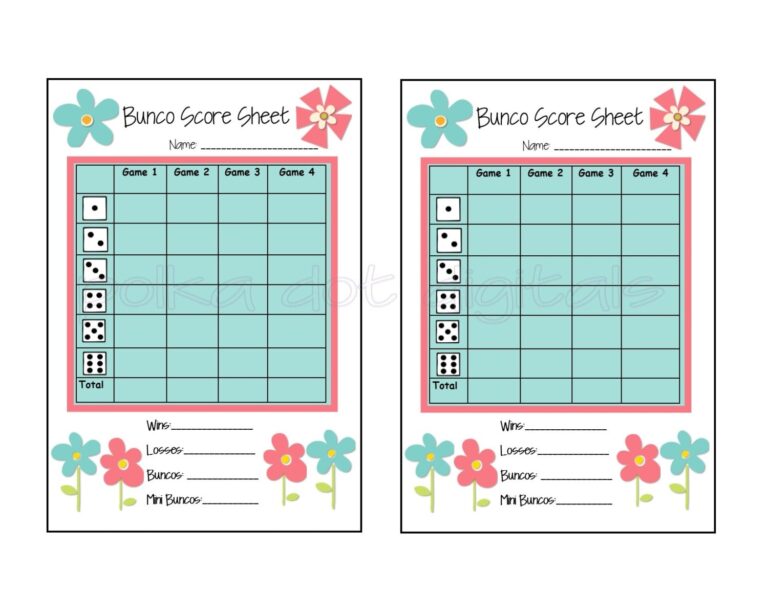 Buy 2 Get 1 Free Complete Set SPRING FLOWERS Floral Bunco Score 