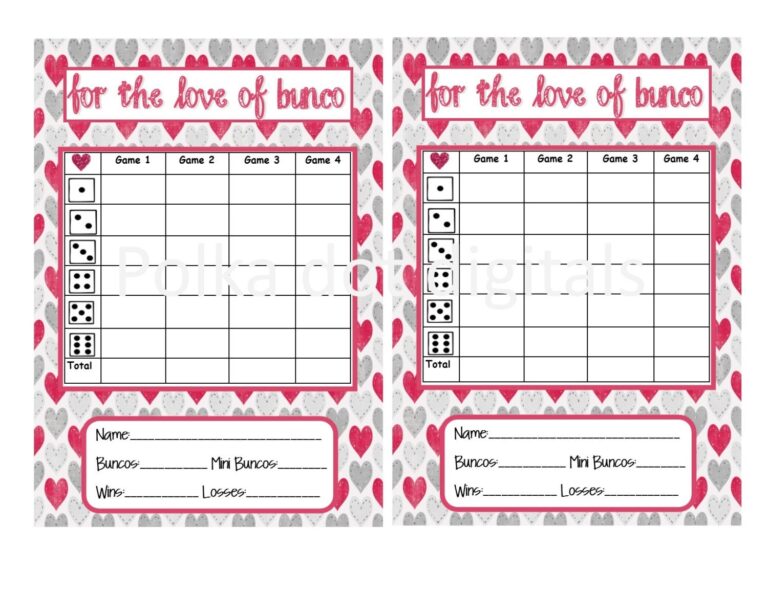 Buy 2 Get 1 Free LOVE Of BUNCO Valentine s Complete Set Bunco 