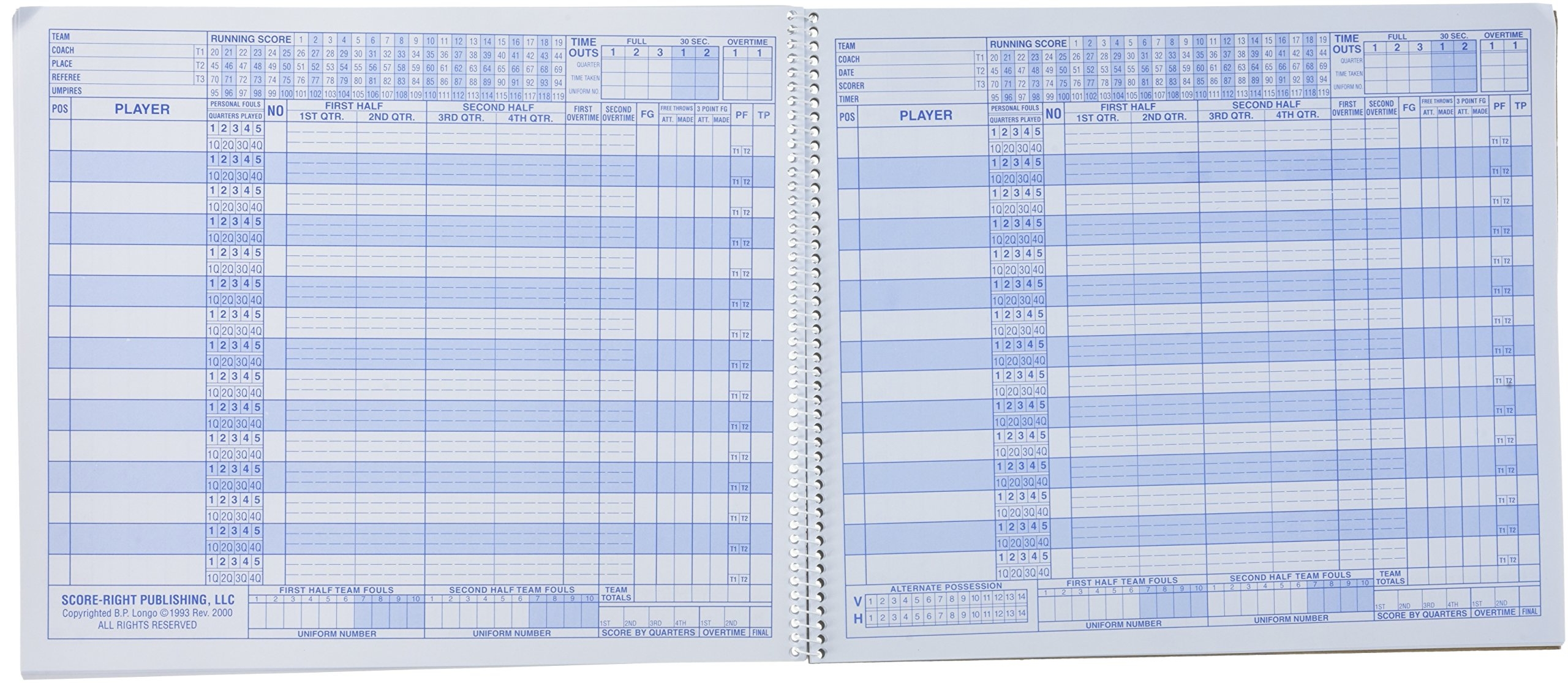 Bc Basketball Score Sheet