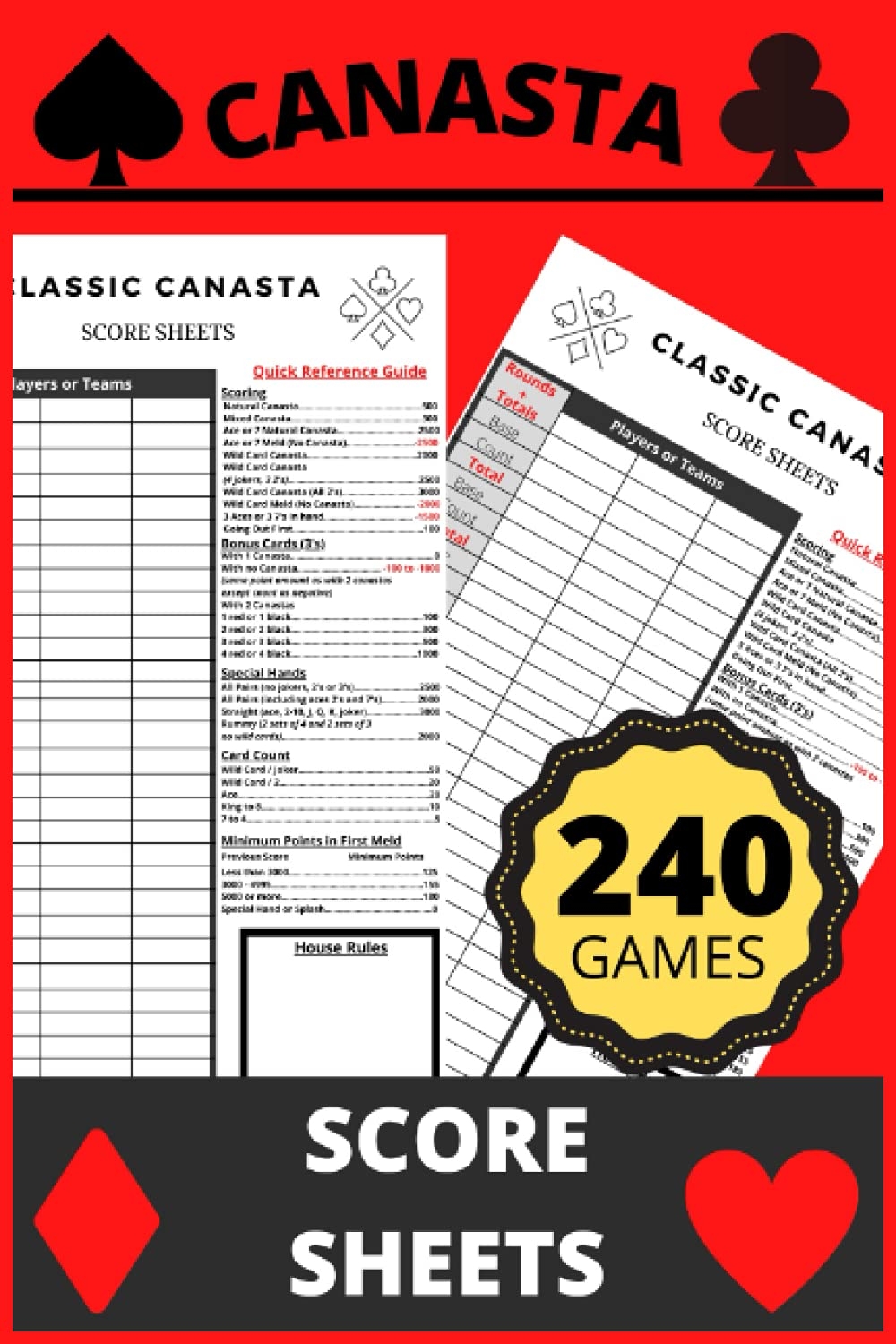 Free Printable Canasta Score Sheets Free Printable Canasta Score Sheets