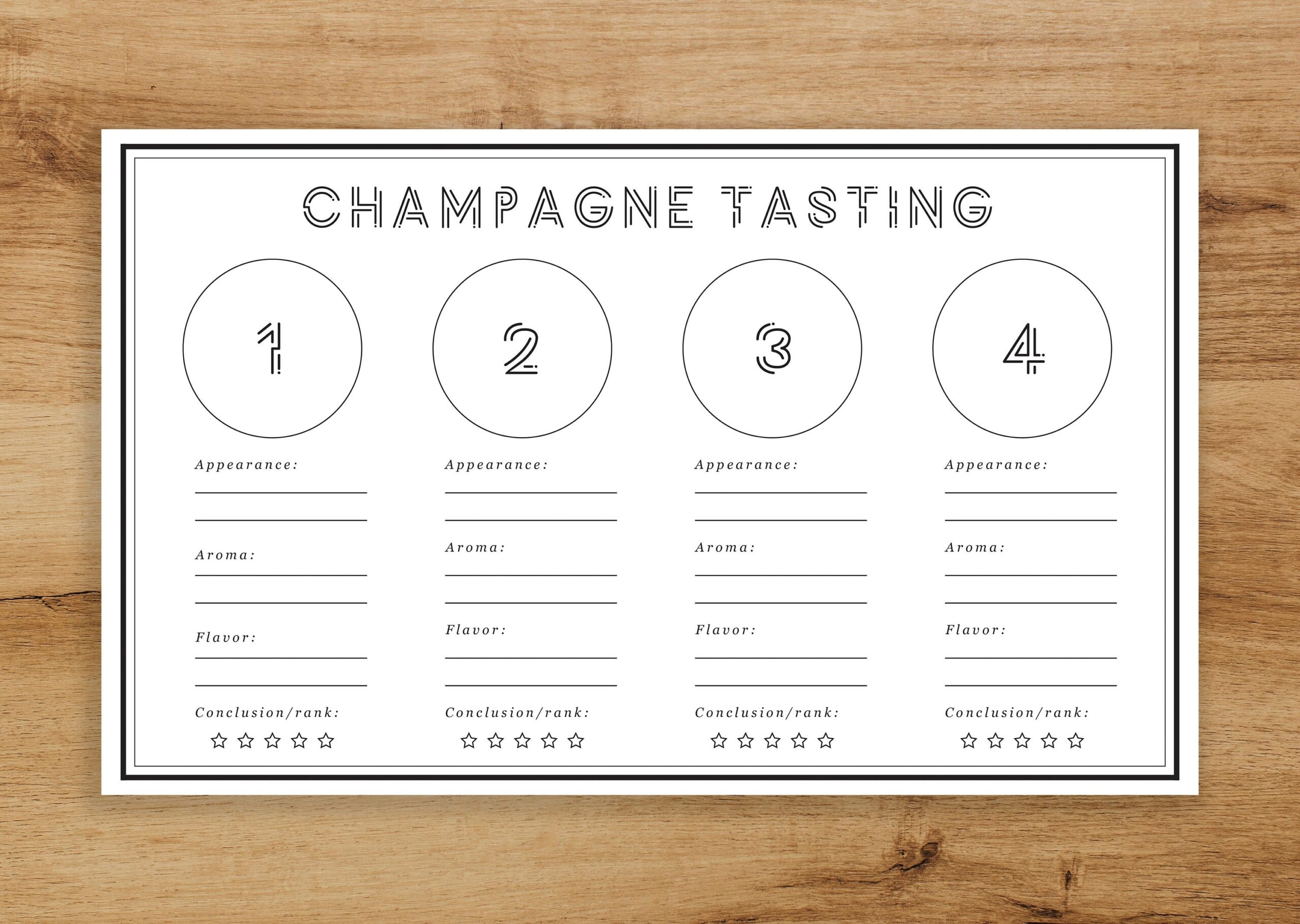 Champagne Tasting Sheet Printable Champagne Tasting Score Placemat Bridal Champagne Tasting Party Printable Etsy