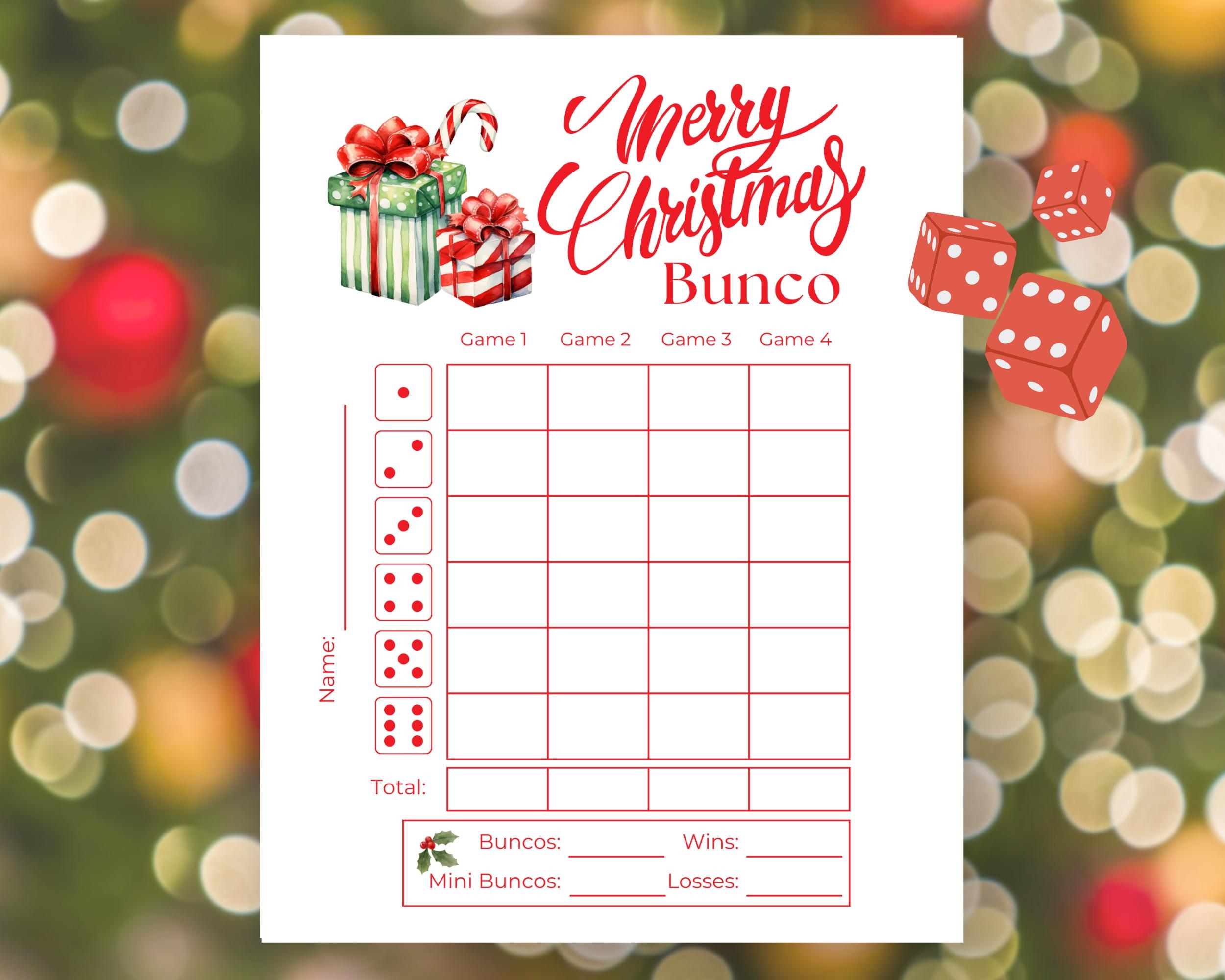 Printable Christmas Bunco Score Sheets Printable Christmas Bunco Score Sheets