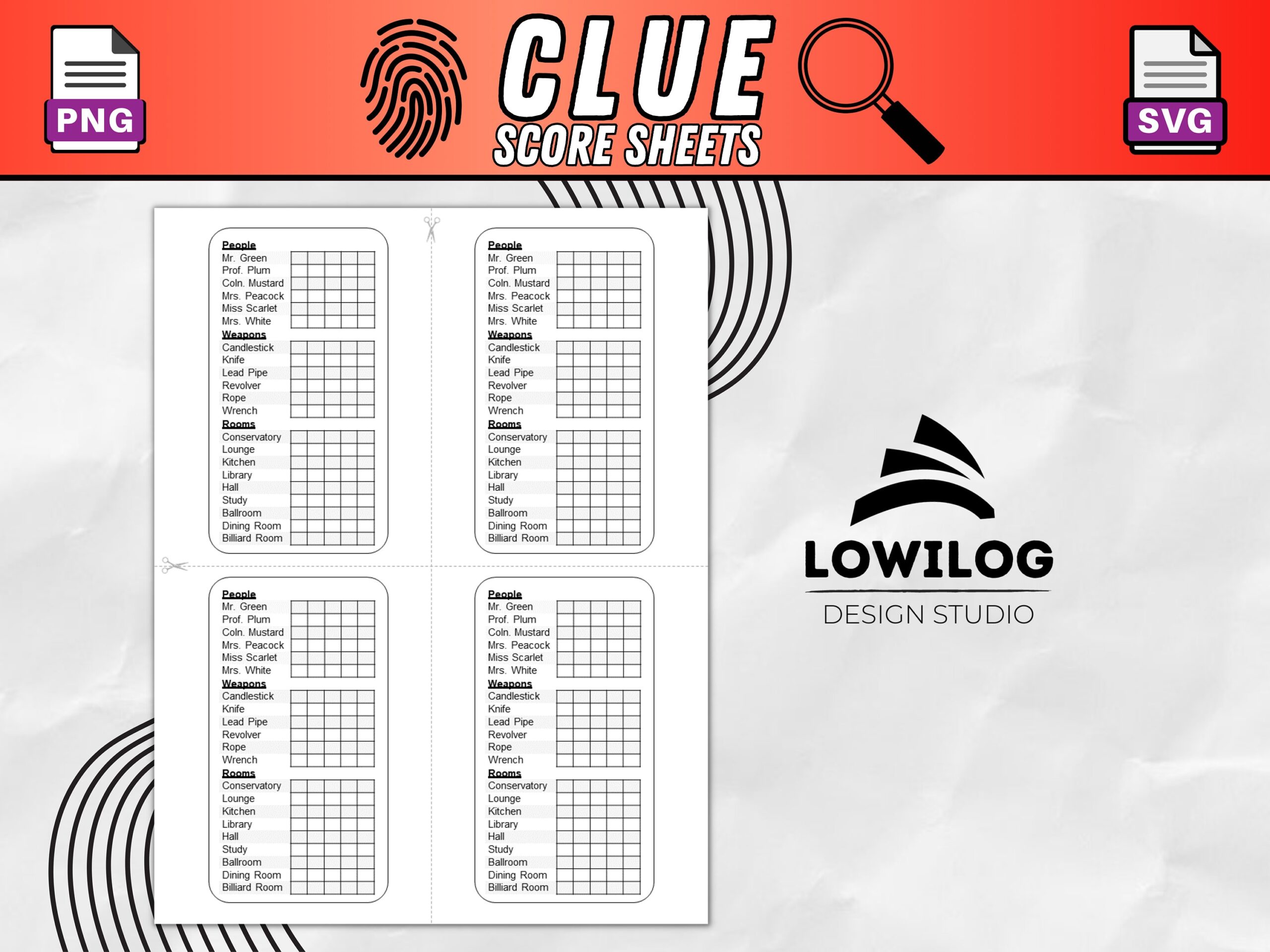 Clue Score Card Clue Scoresheet Clue Detective Score Cards Clue Score Card Clue Scoresheet Clue Detective Score Cards