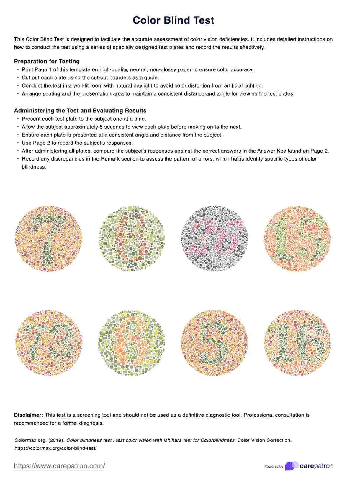 Color Blind Test U0026 Example Free PDF Download Color Blind Test U0026 Example Free PDF Download