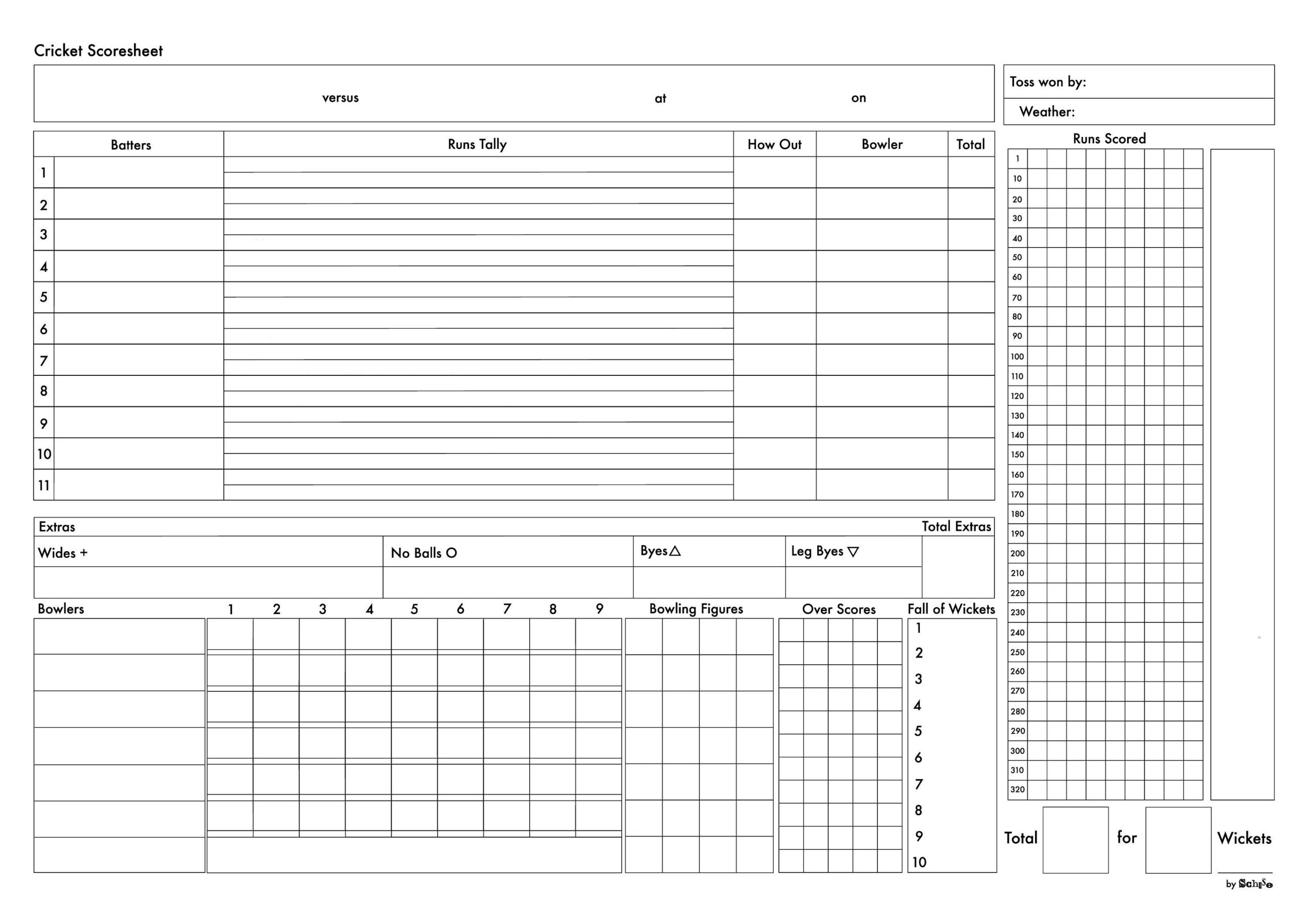 Cricket Scoresheet