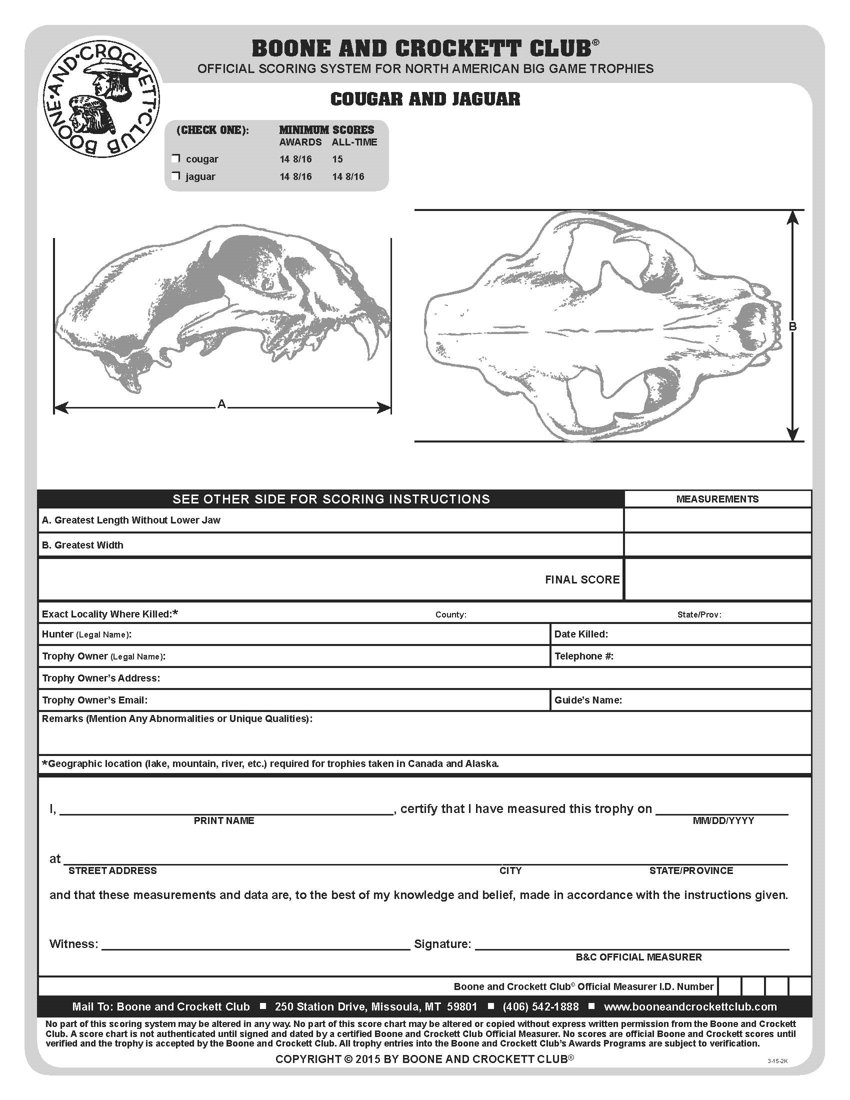 Download Bu0026C Score Chart PDFs Boone And Crockett Club Download Bu0026C Score Chart PDFs Boone And Crockett Club