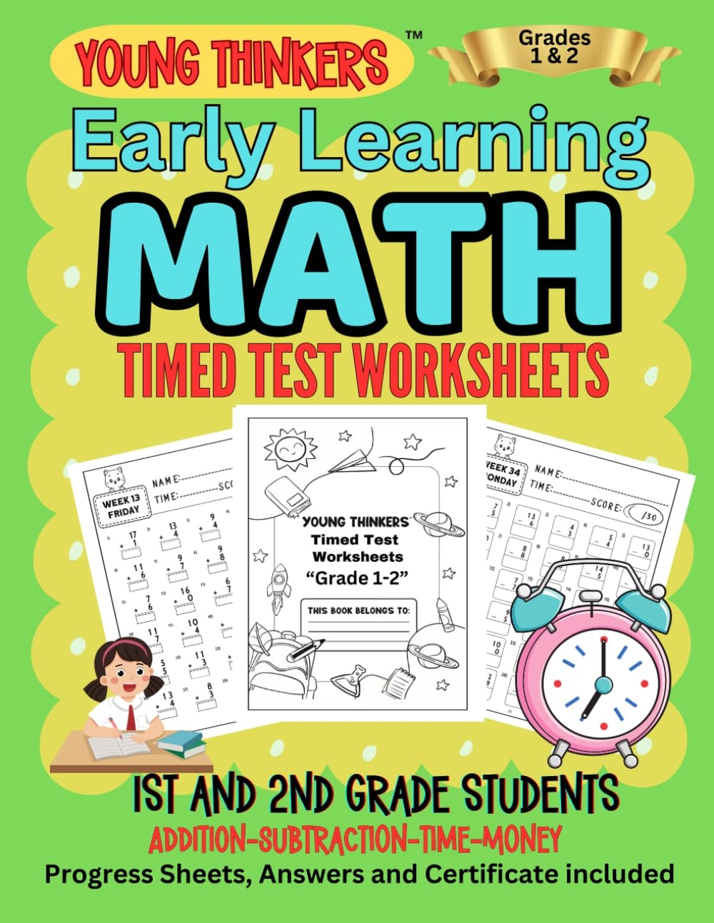 Early Learning Math Timed Test Worksheets For 1st And 2nd Grade 100 Days Of Fun And Challenging Timed Tests Young Thinkers Early Learning Math Series Worksheets From Blue Bow Books Books Blue Early Learning Math Timed Test Worksheets For 1st And 2nd Grade 100 Days Of Fun And Challenging Timed Tests Young Thinkers Early Learning Math Series Worksheets From Blue Bow Books Books Blue