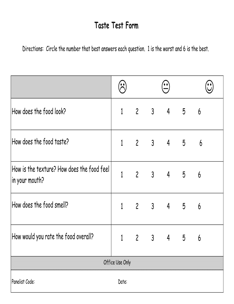 Edit And Sign The Food Judging Score Sheet Template Edit And Sign The Food Judging Score Sheet Template