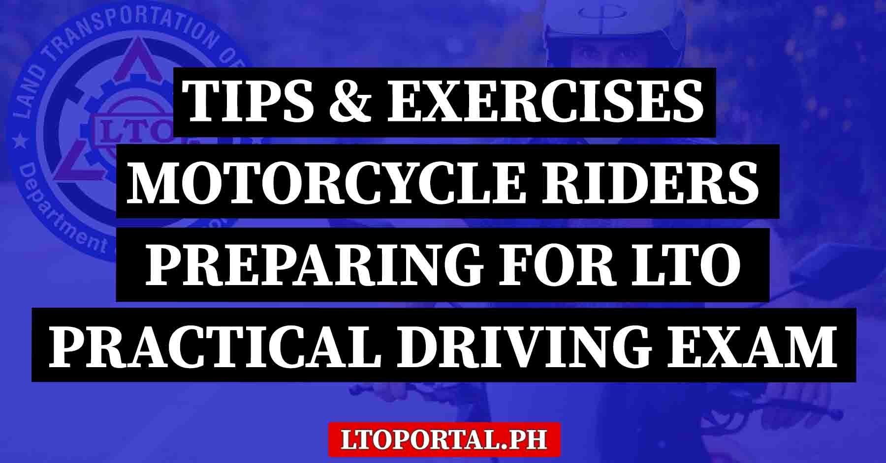 Exercises For Motorcycle Riders Preparing For The LTO Practical Driving Exam LTO Portal PH