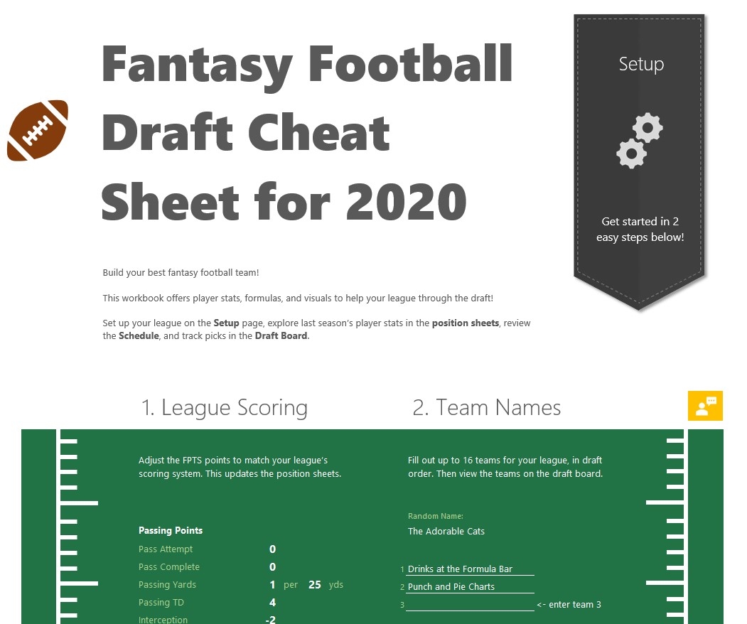 Fantasy Football Template Excel Templates