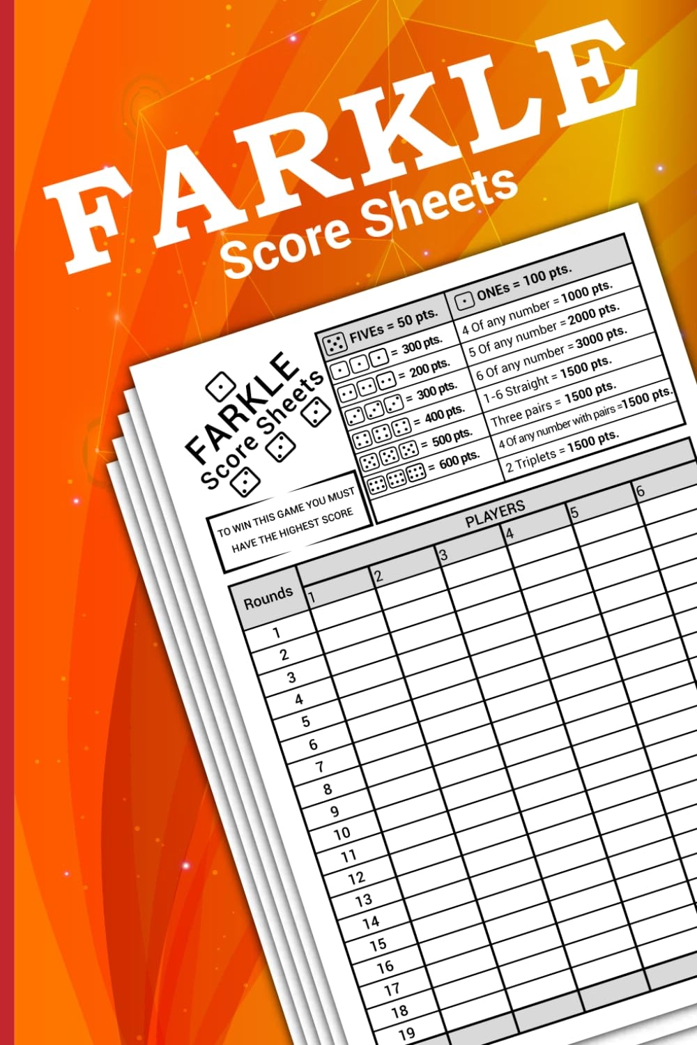 Farkle Score Sheets Large Print Scorekeeping Pads For Farkle 100 