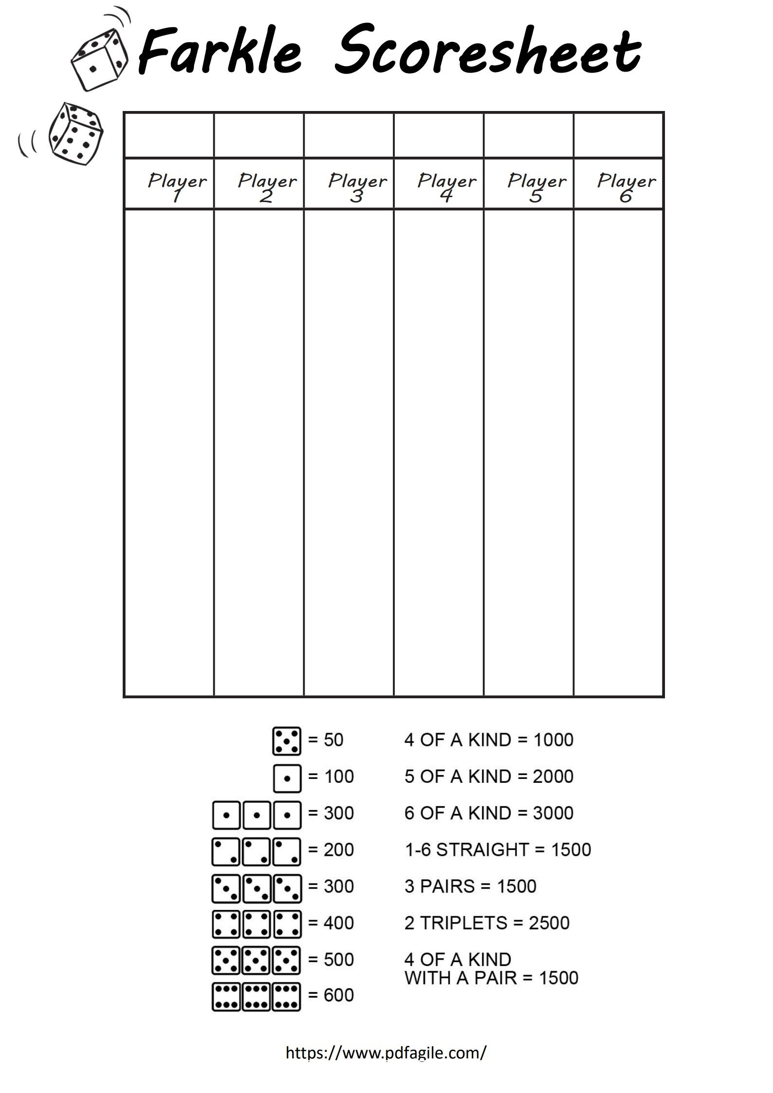 Farkle Scoresheet Template PDF Agile Farkle Scoresheet Template PDF Agile