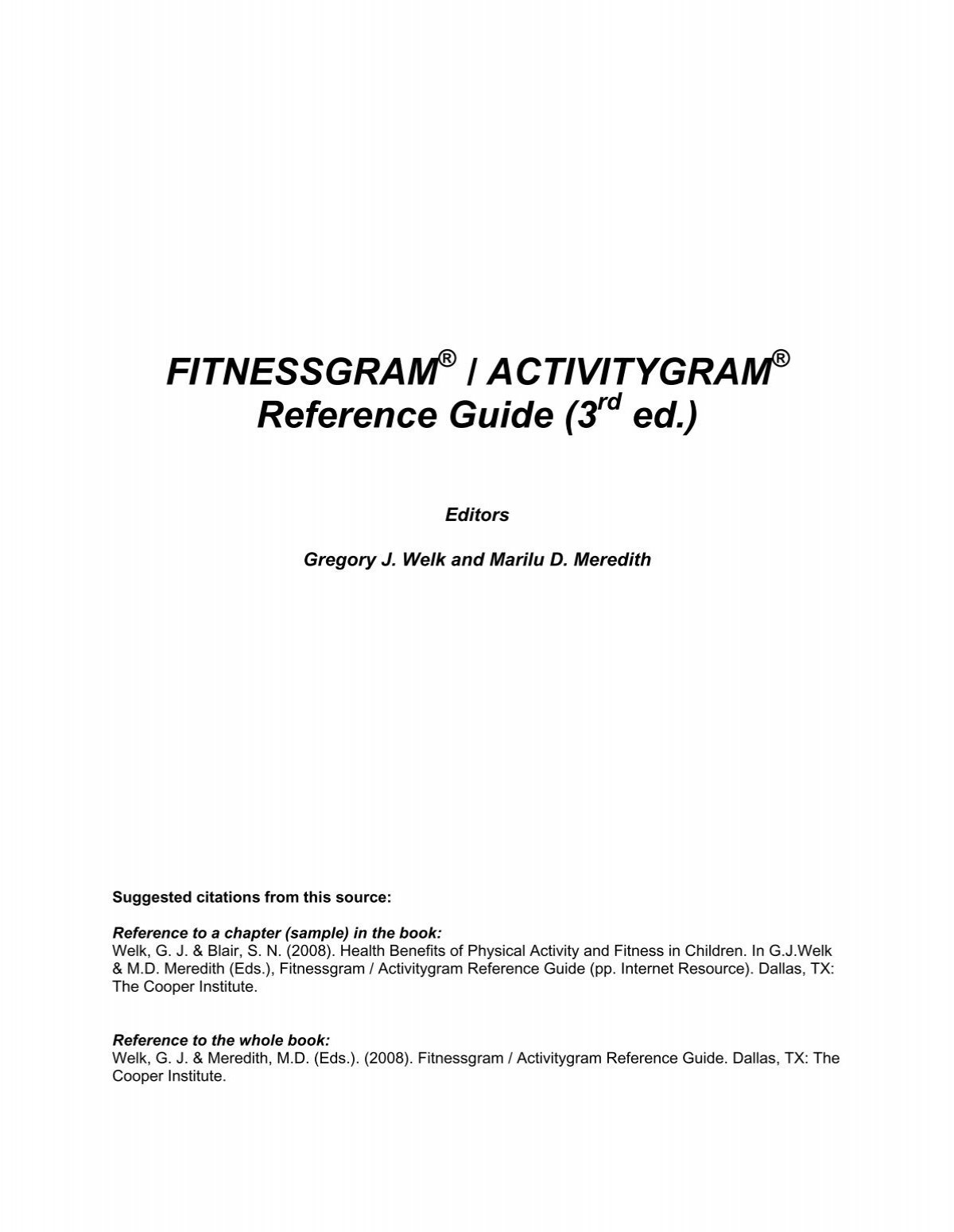 Fitnessgram Reference Guide pdf Jflaherty1 kleinisd Fitnessgram Reference Guide pdf Jflaherty1 kleinisd