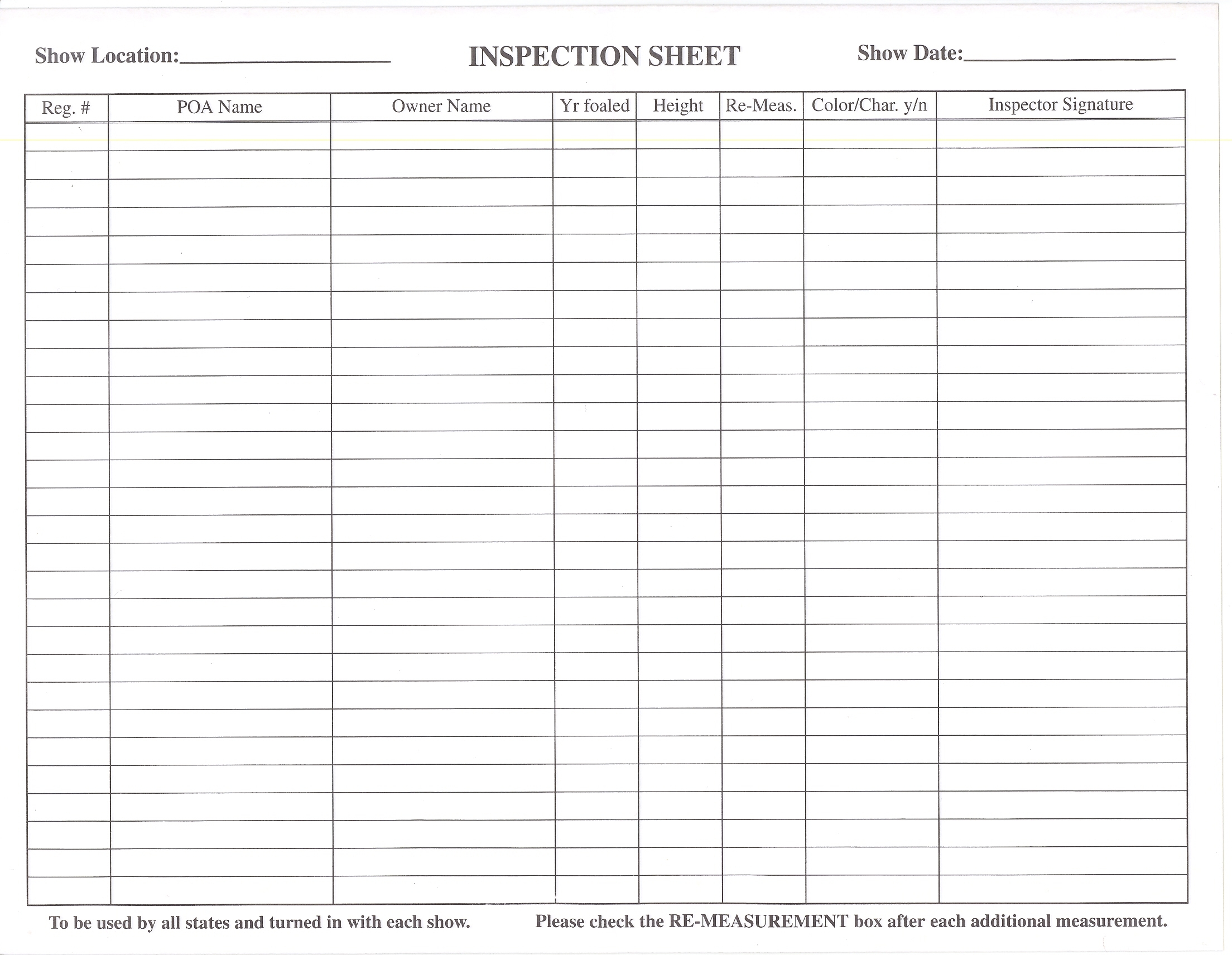 Forms Show Department Pony Of The Americas Club Inc Forms Show Department Pony Of The Americas Club Inc