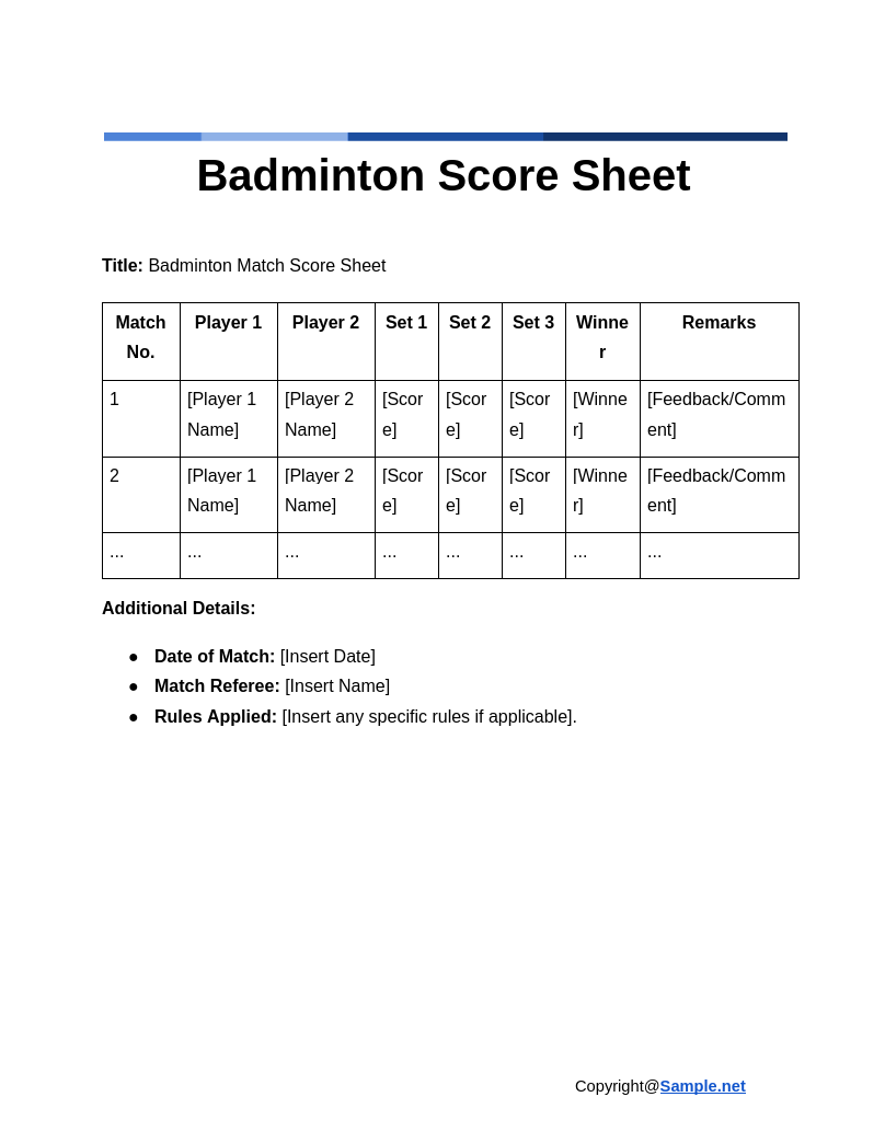 FREE 54 Score Sheet Word PDF