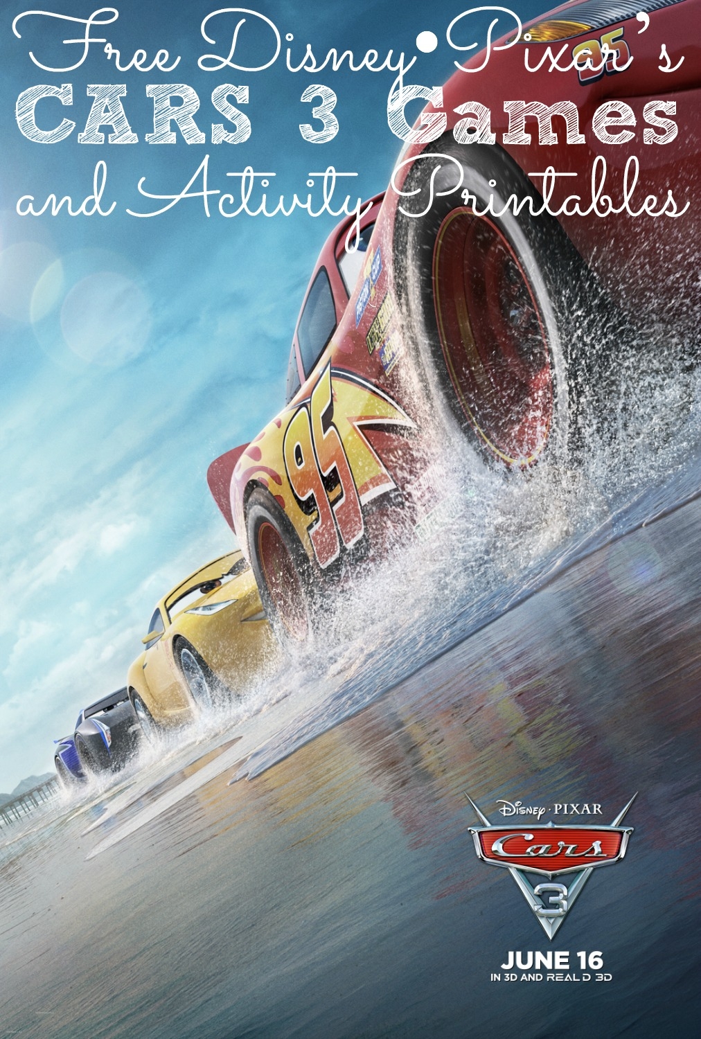 Printable Cars 3 Printable Score Sheet