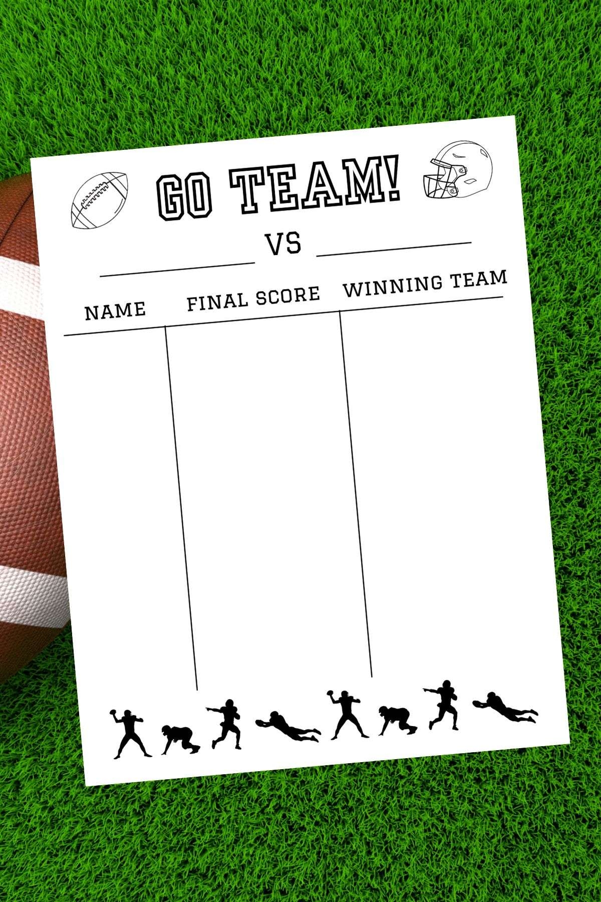 FREE Football Final Score Printable in 2 Sizes Sunshine And 