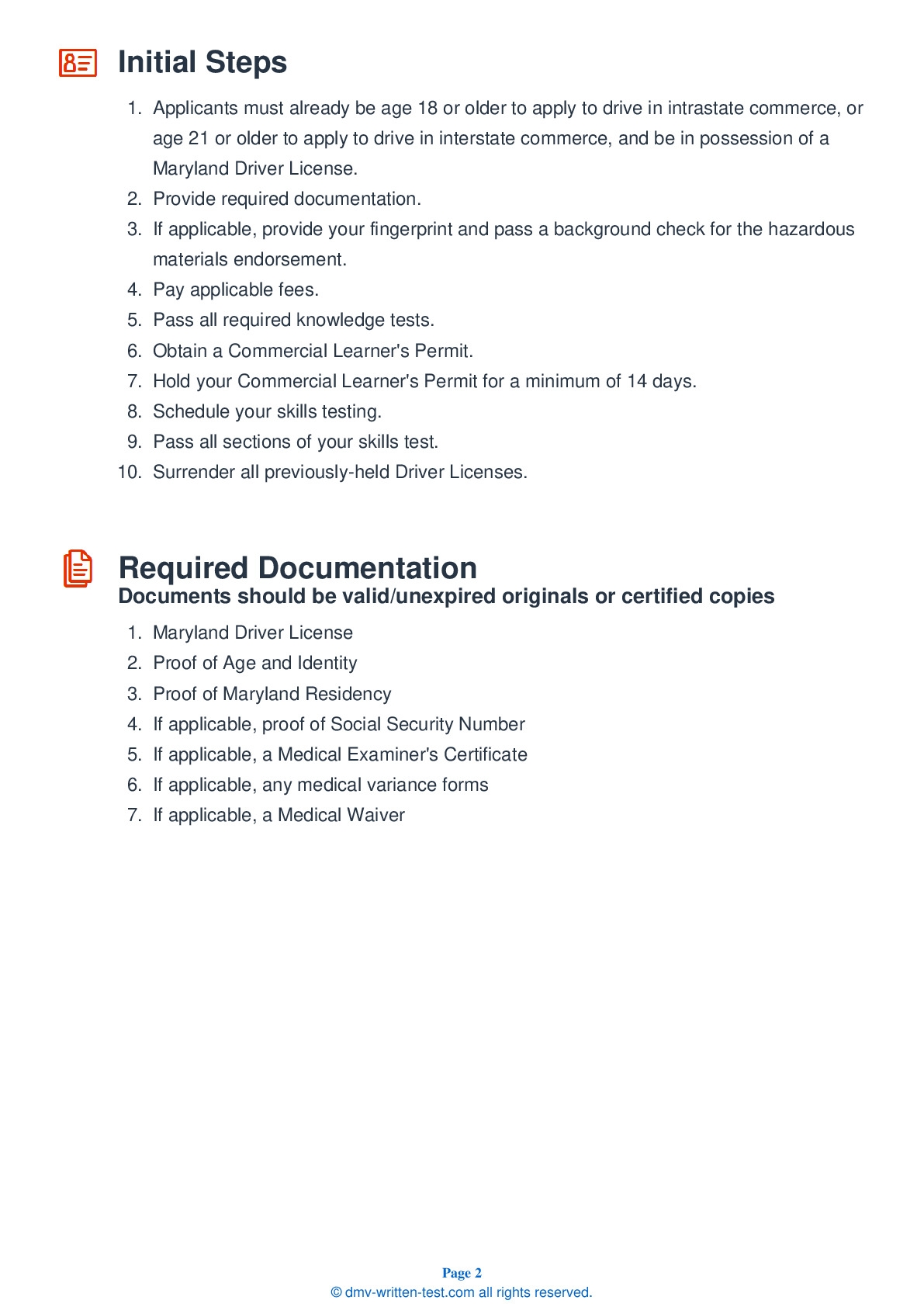 FREE Maryland Knowledge Test Class A Real 2025 CDL Questions 