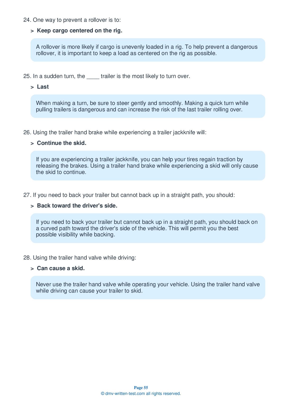 FREE Michigan Knowledge Test Class B Real 2025 CDL Questions FREE Michigan Knowledge Test Class B Real 2025 CDL Questions