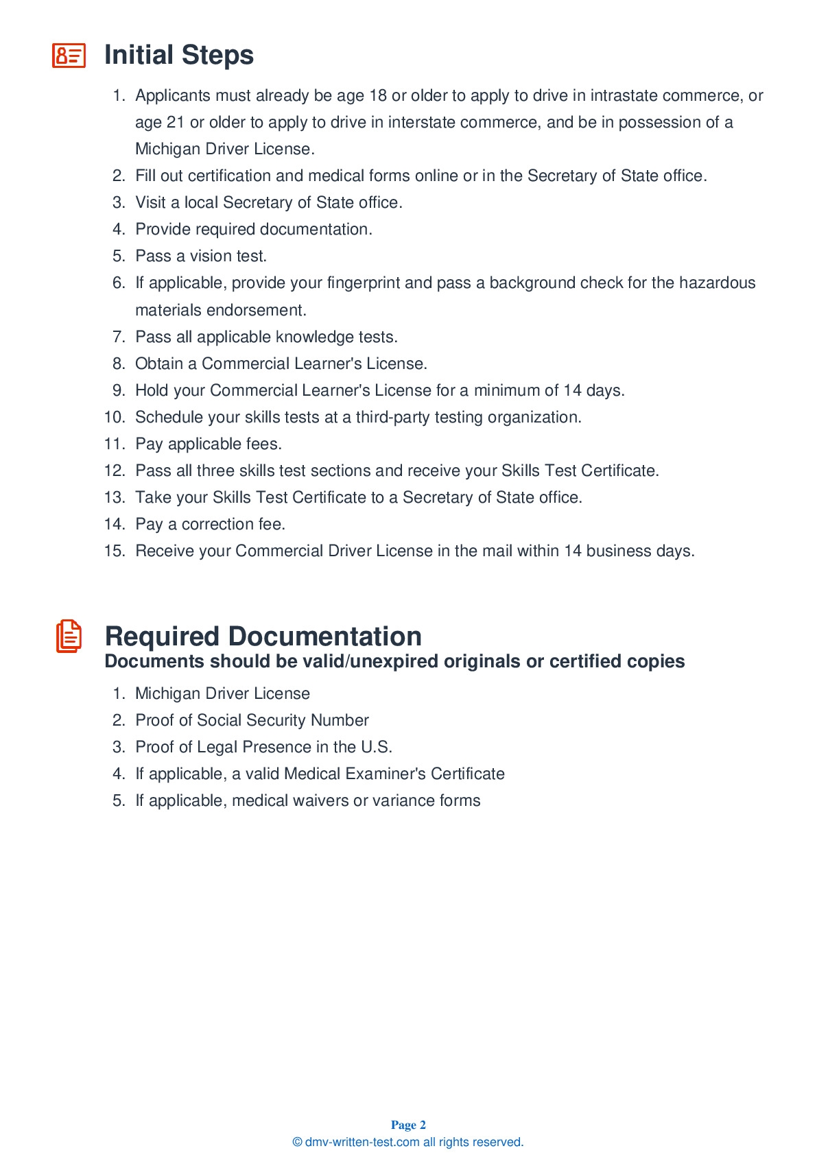 FREE Michigan Knowledge Test Class B Real 2025 CDL Questions FREE Michigan Knowledge Test Class B Real 2025 CDL Questions