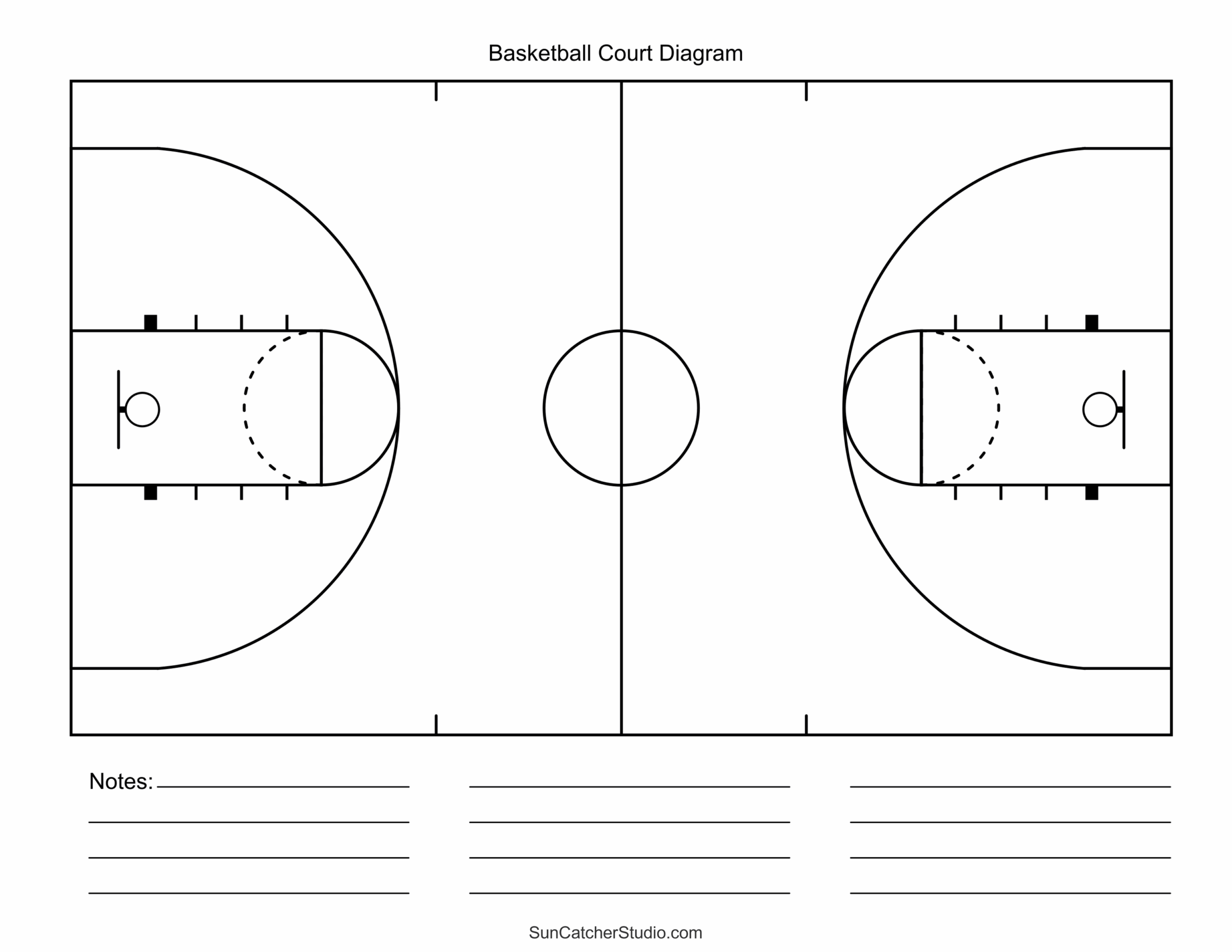 Free Printable Basketball Court Diagrams U0026 Layout Free Printables Monograms Design Tools Patterns U0026 DIY Projects Free Printable Basketball Court Diagrams U0026 Layout Free Printables Monograms Design Tools Patterns U0026 DIY Projects