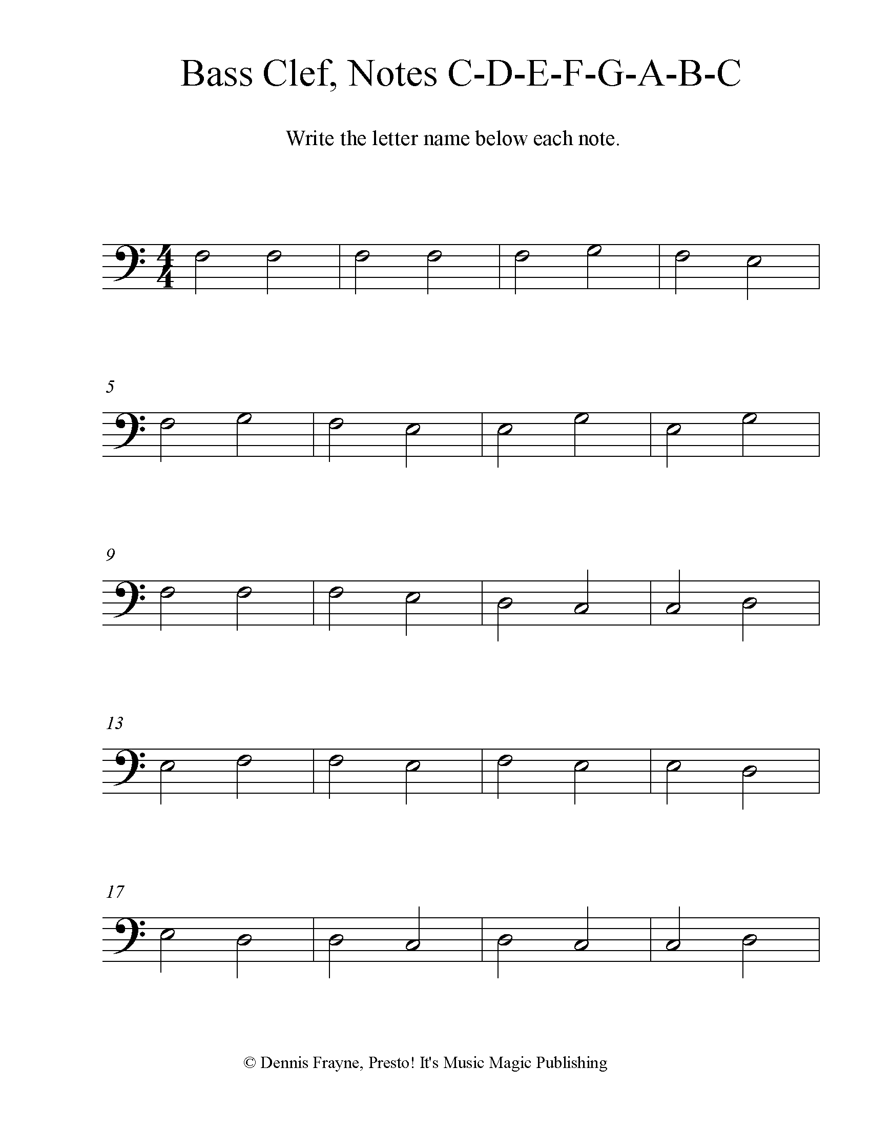 FREE Printable Music Note Naming Worksheets Presto It s Music 