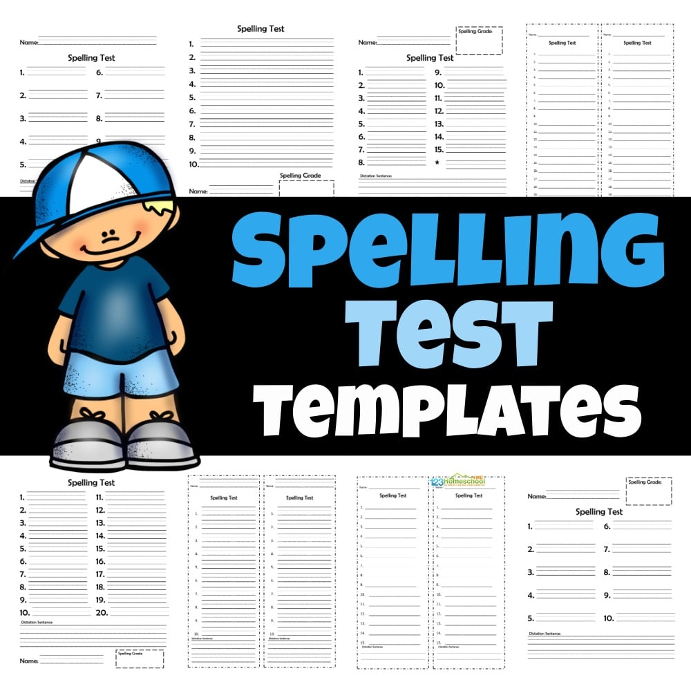 Free Printable Spelling Test Template Free Printable Spelling Test Template