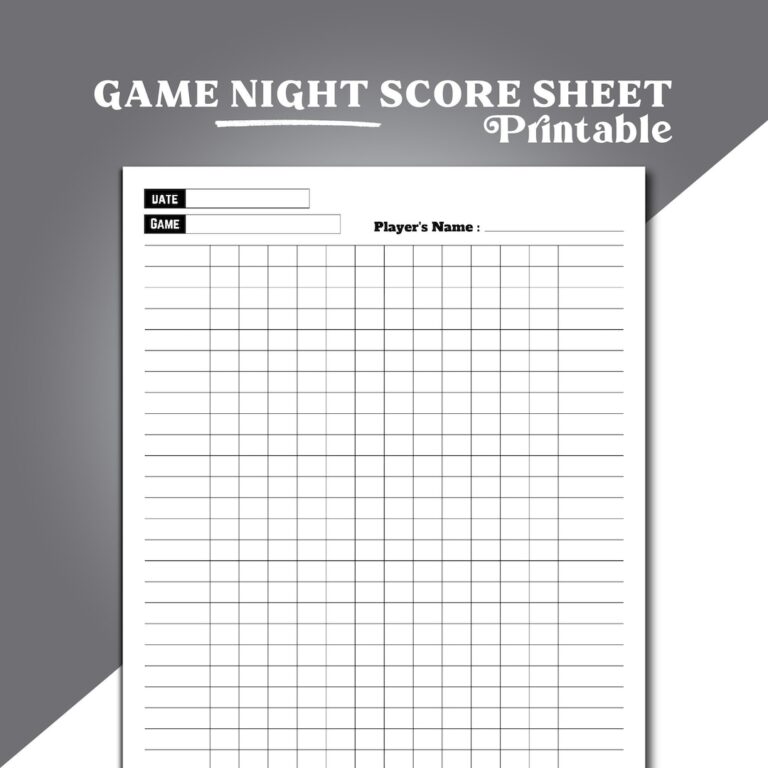 Game Night Score Sheets Blank Board Game Score Sheets Family Game Night Score Sheet Personalized Game Night Score simpel Score Pads Blank Etsy Ireland
