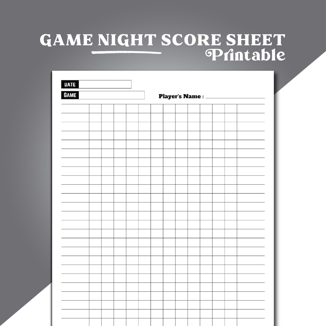 Game Night Score Sheets Blank Board Game Score Sheets Family Game Night Score Sheet Personalized Game Night Score simpel Score Pads Blank Etsy Ireland