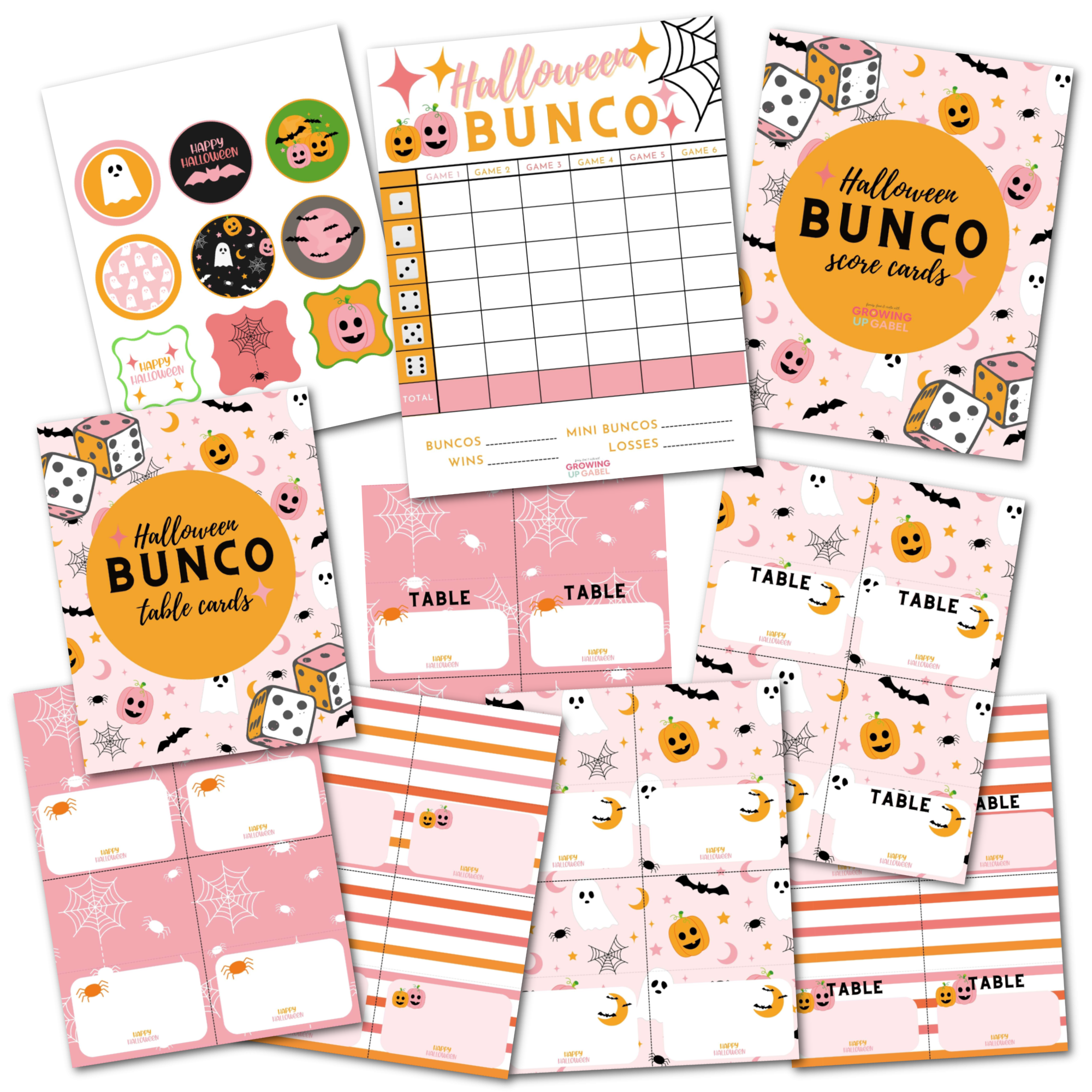 Get Spooky With The Cutest Pink Halloween Bunco Set 