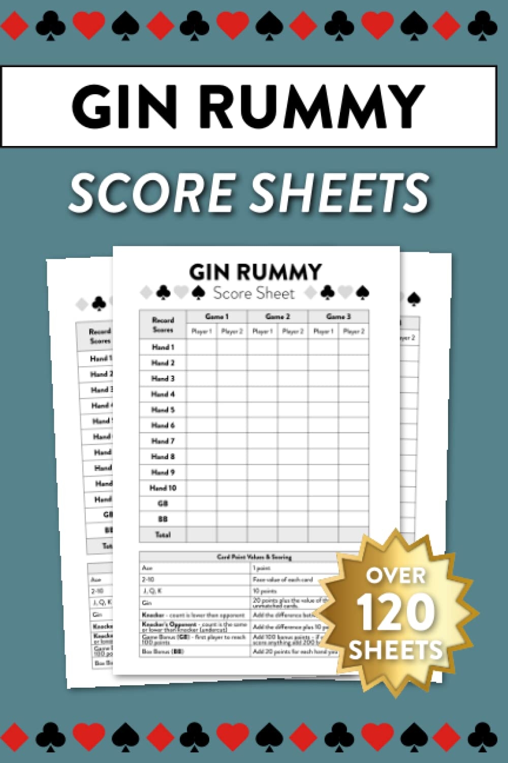 Gin Rummy Score Sheet Template