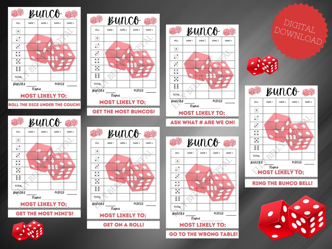 Girl s Night Bunco Score Cards Bunco Bunco Party Dice Game Etsy Girl s Night Bunco Score Cards Bunco Bunco Party Dice Game Etsy