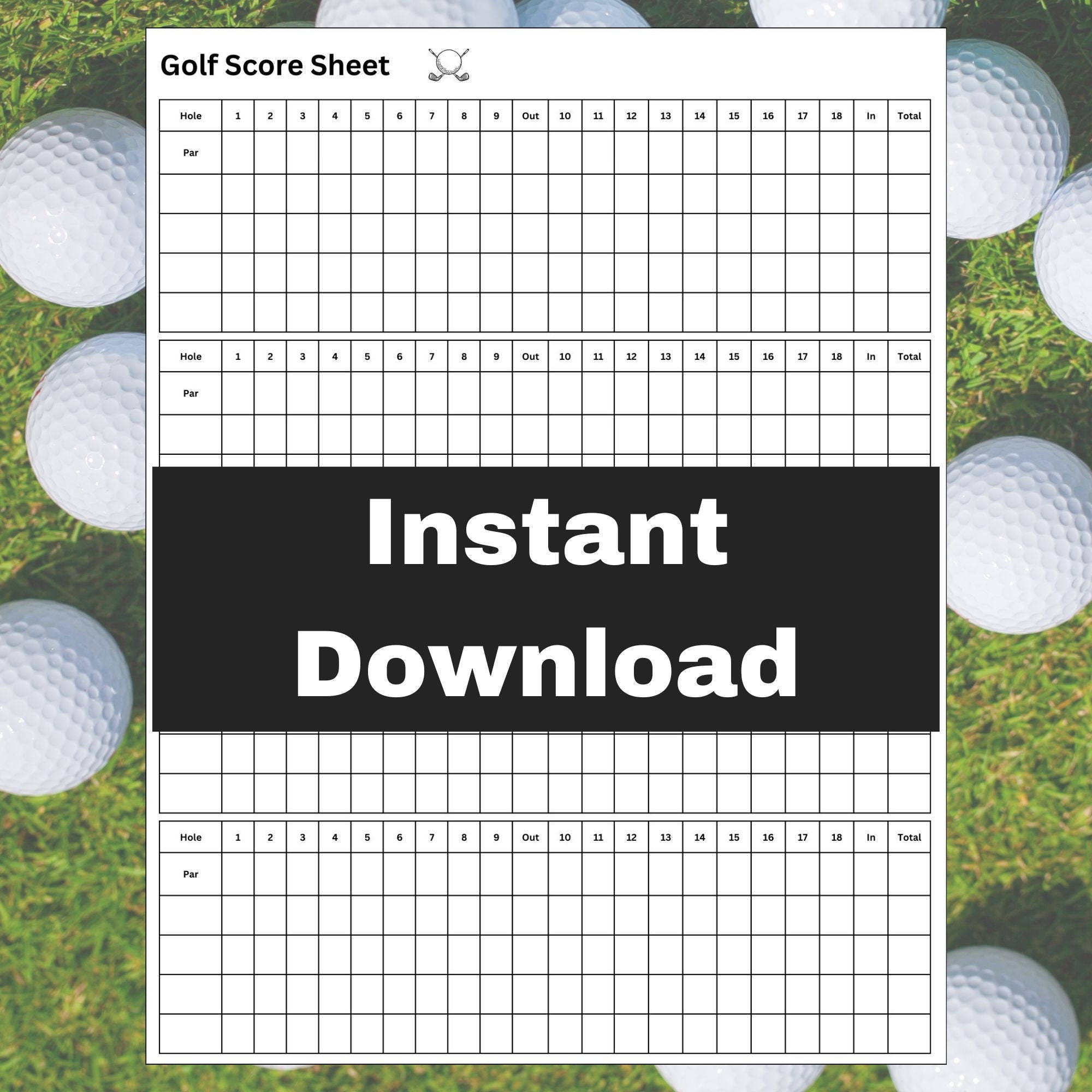 Golf Score Sheet Printable 8 5