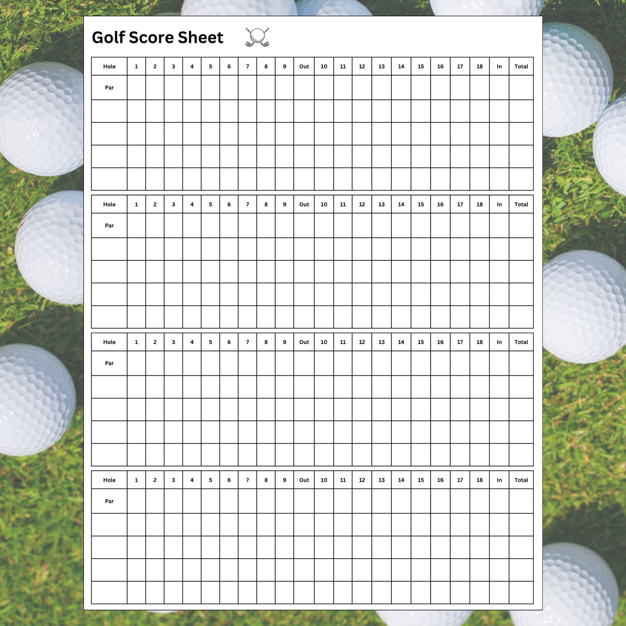 Golf Score Sheet Printable 8 5 Golf Score Sheet Printable 8 5